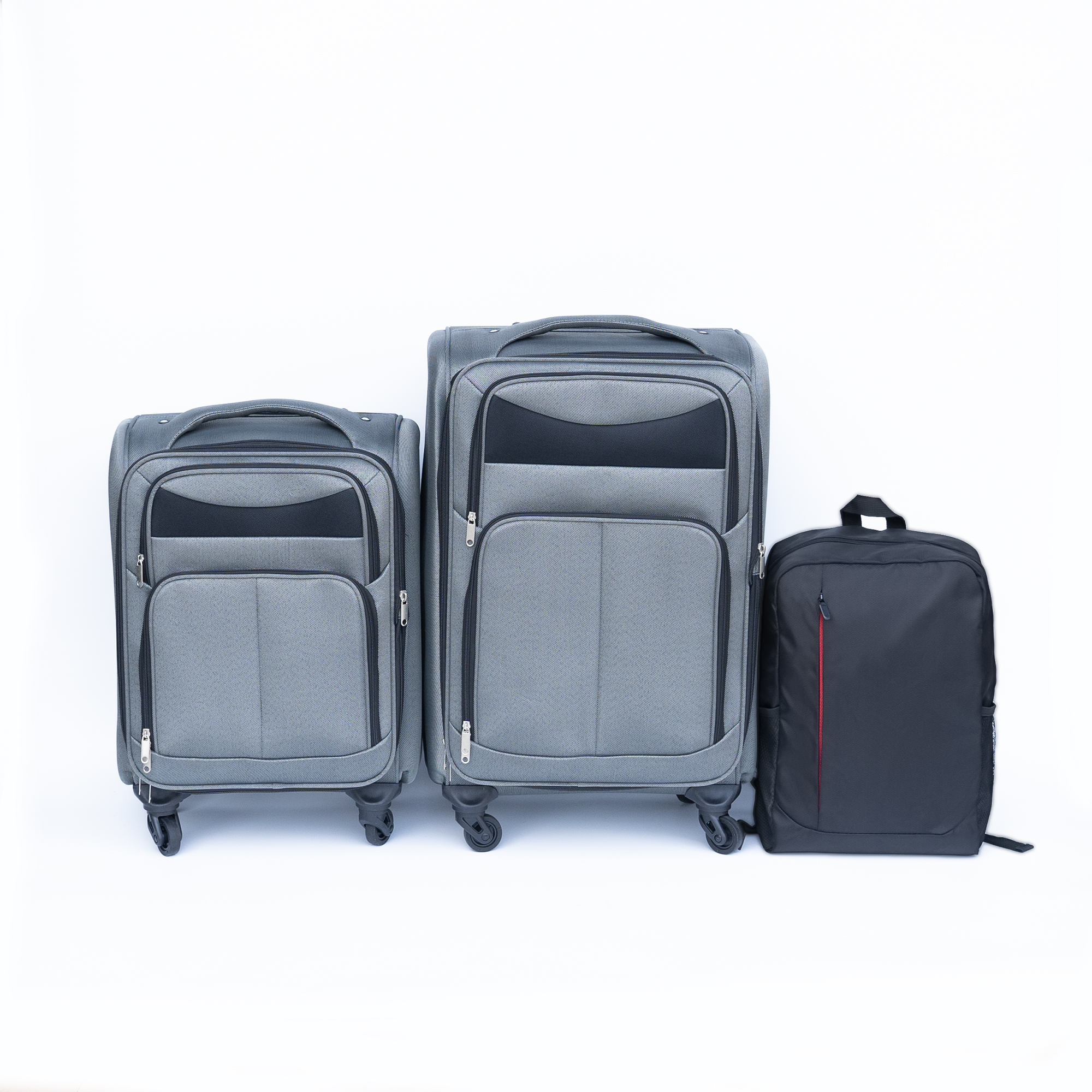 20 24 Travel Case Two-piece Suitcase Set Oxford Trolley Case Without Password Lock Universal Wheel Oxford Cloth Backpack GRAY 2