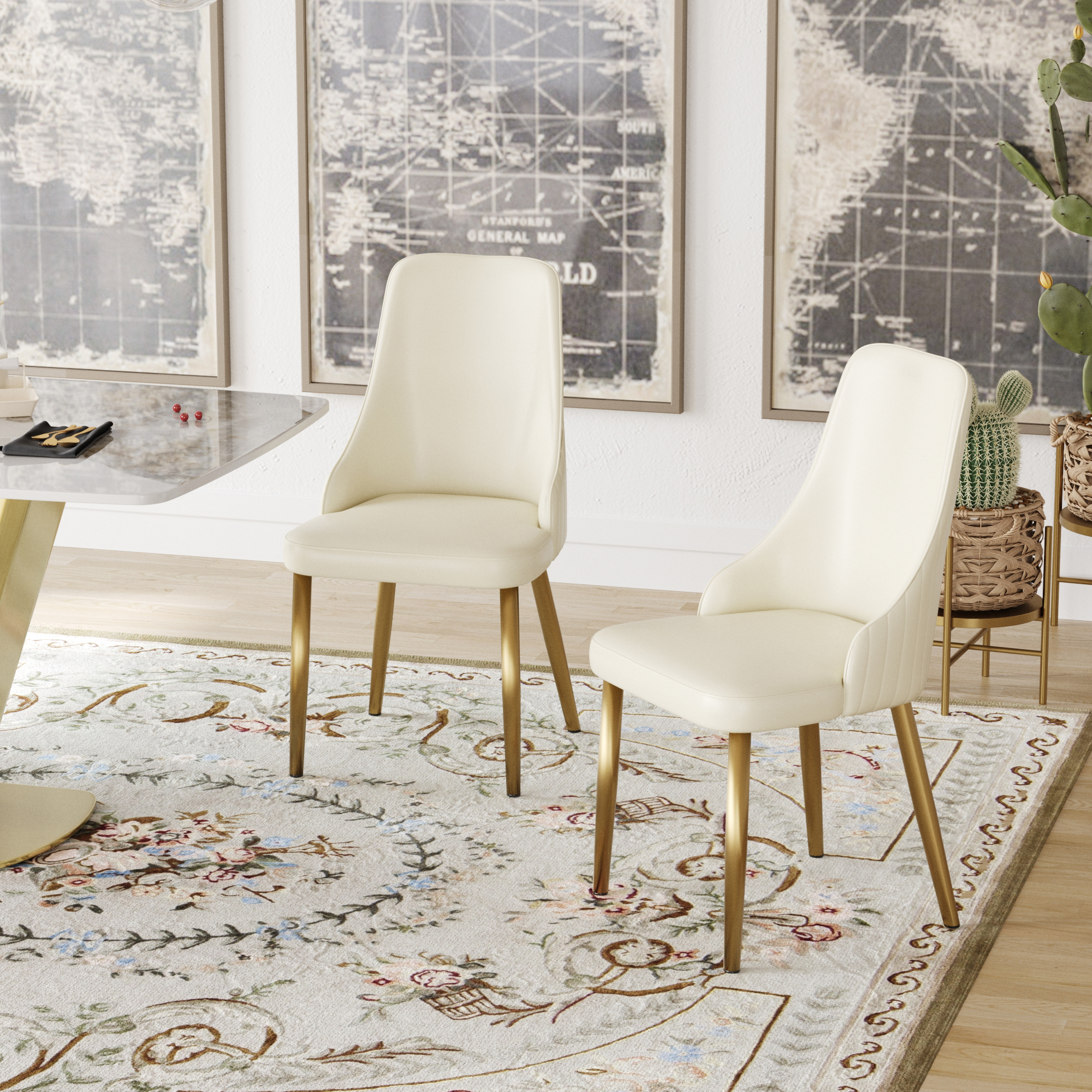 PU Dining Chair Set of 2