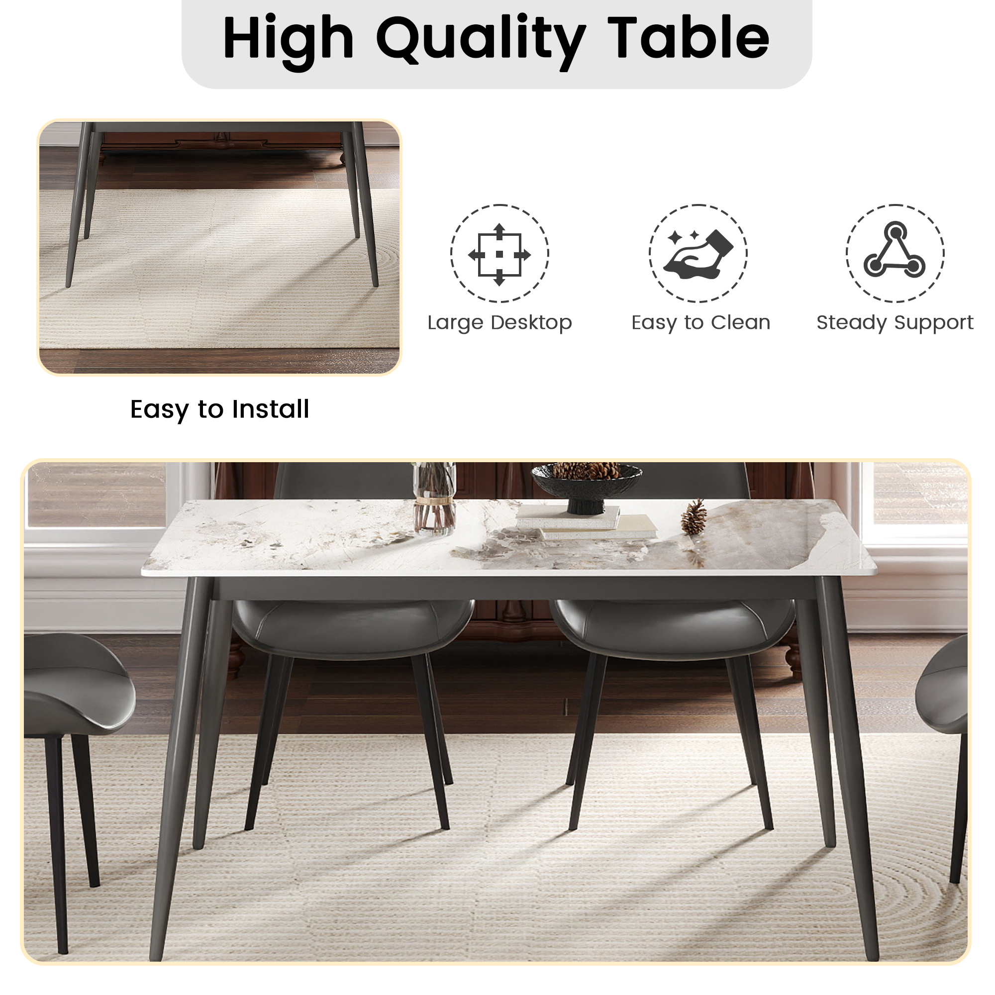 Rectangular Stone Dining Table, picture 4 of 5
