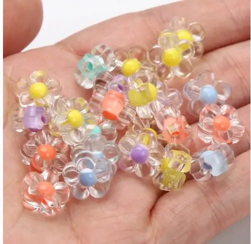 Little Plum Blossom Beads-Mixed Color-50 Pack-1 Pack
