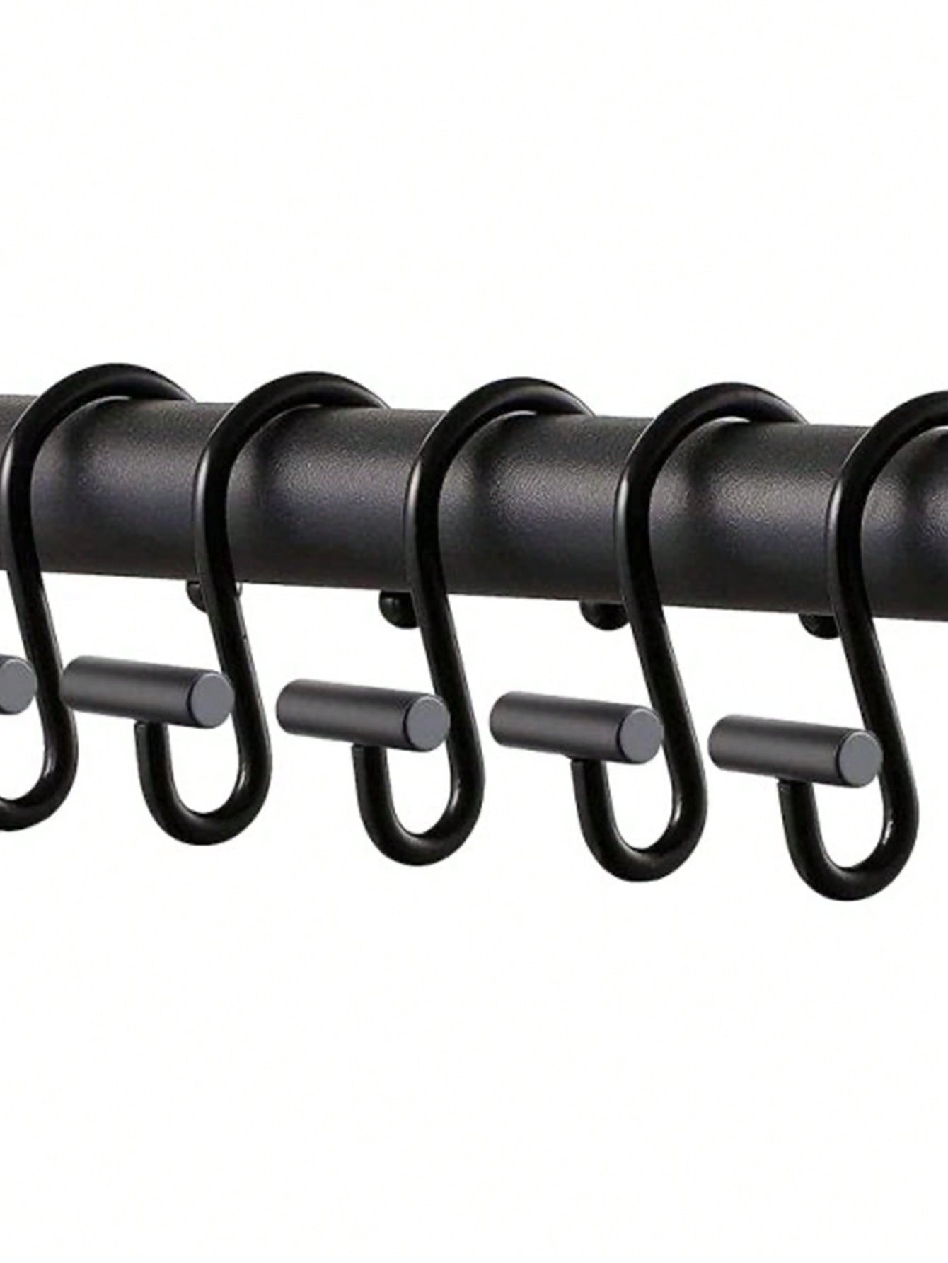 Shower curtain high-end hook-black-12-pack-pvc bag