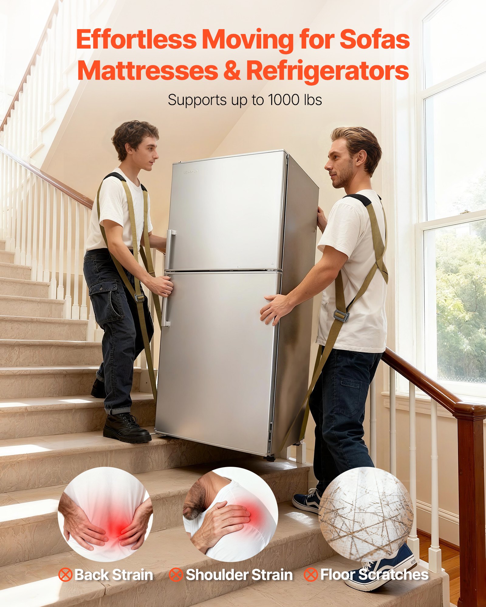 Moving Straps, Supports Up To 1000 Lbs, 2-Person Lifting And System With 2 — image 4