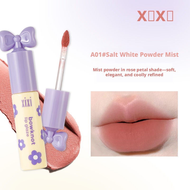 Xixi Lip Glaze-Salt White Powder Mist-1 piece