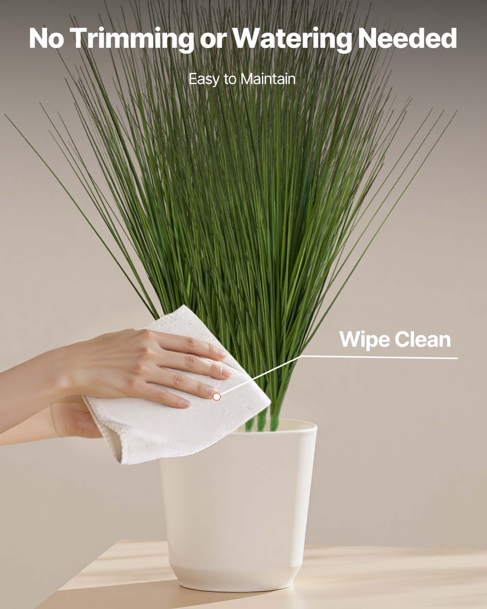 Artificial Grass Plant, 686mm Faux Onion Fake Greenery Shrubs Premium PVC — image 3