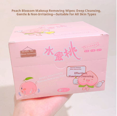 Makeup remover wipes-pink-1 piece