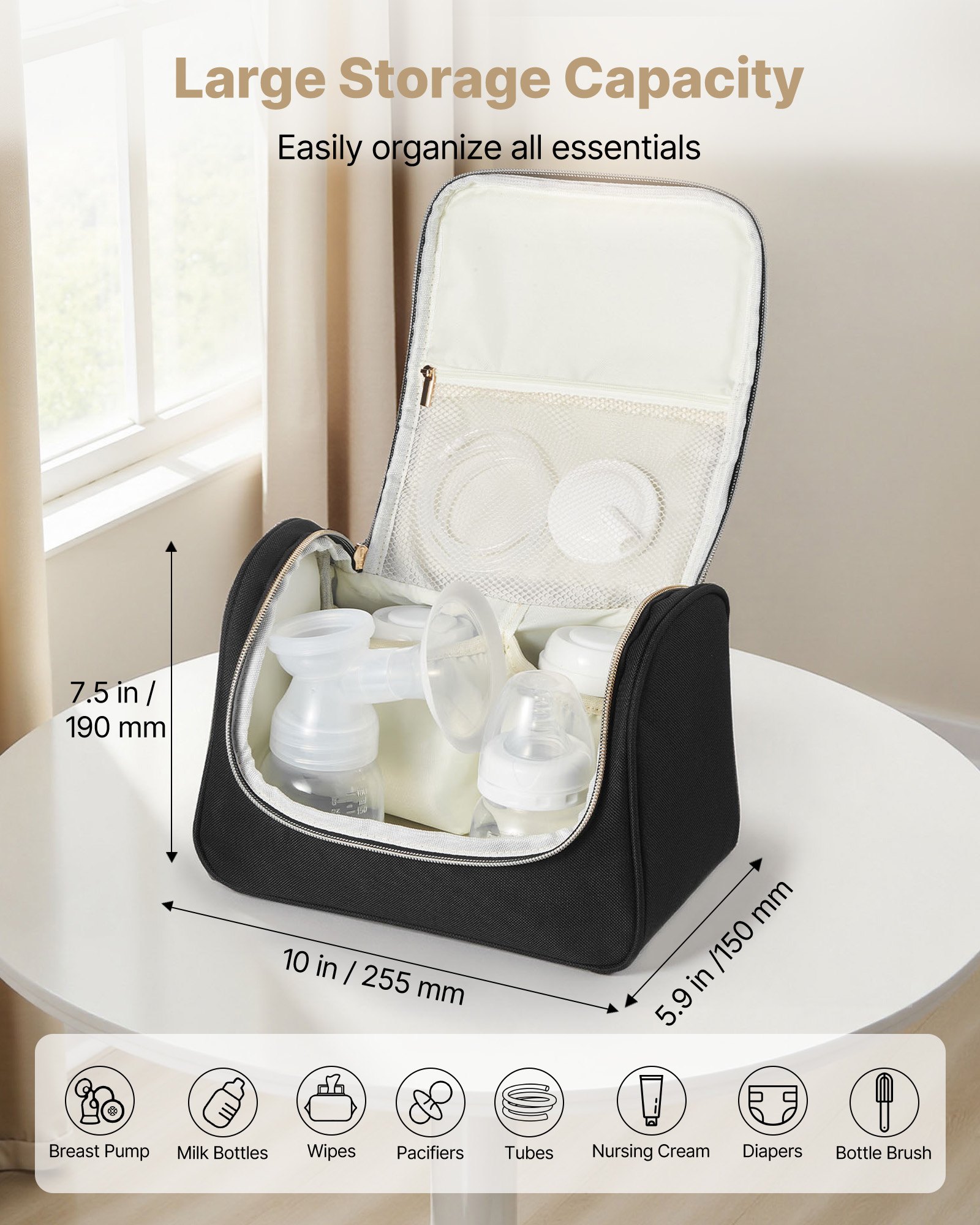 Wearable Breast Pump Bag, Feeding With Waterproof Mat, Fits For M5/M6, Pumping — image 4