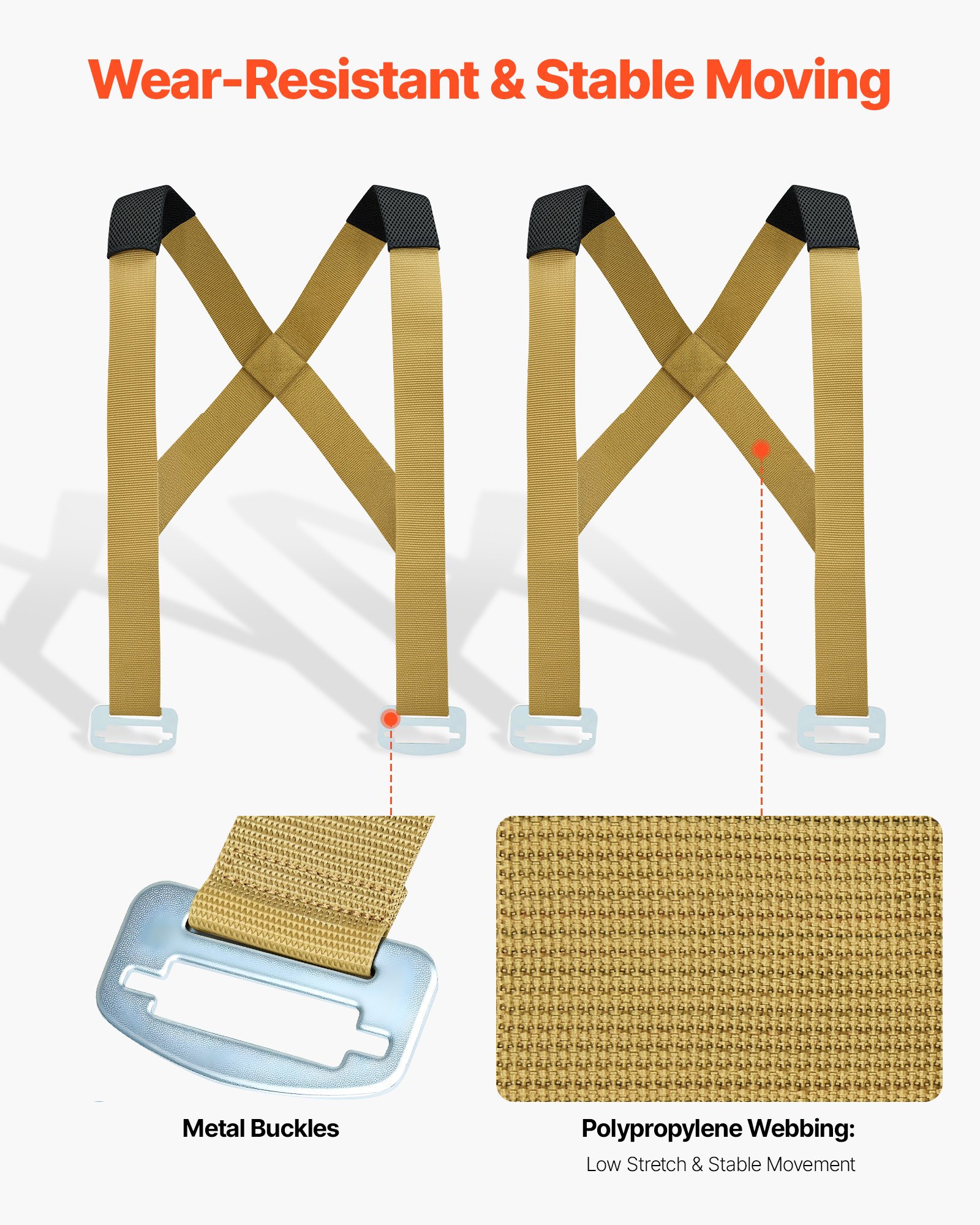 Moving Straps, Supports Up To 1000 Lbs, 2-Person Lifting And System With 2 — image 3