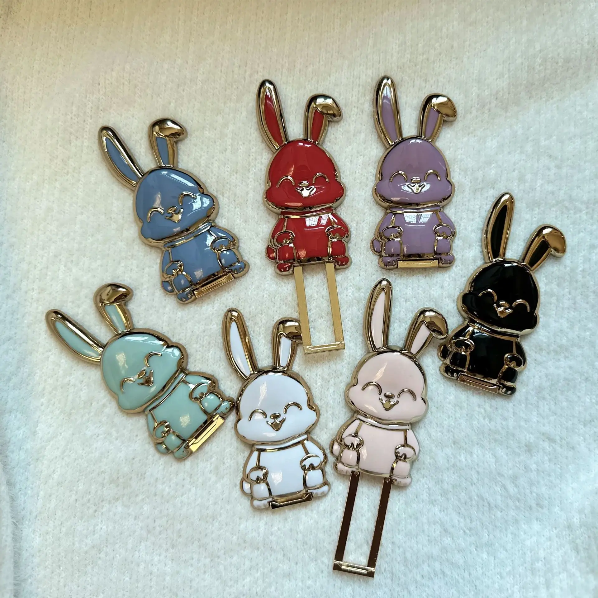 Rabbit mobile phone holder-white- -opp bag *[Patent]