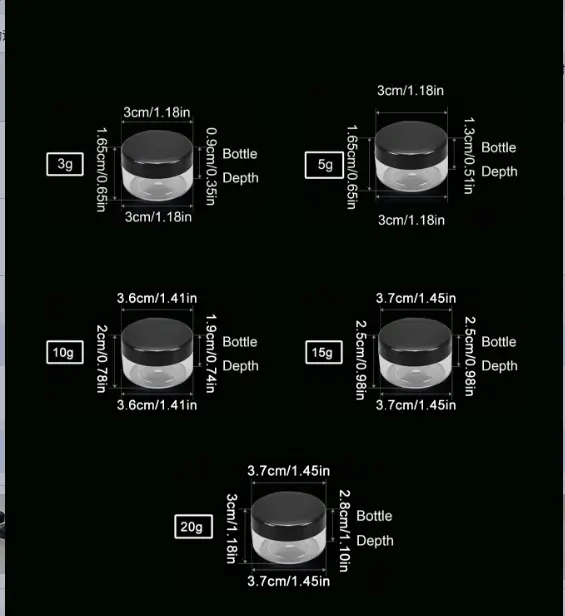 Eye shadow cream dispensing box-black-3g