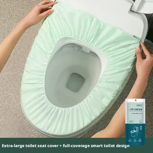 Disposable toilet seat cover-green