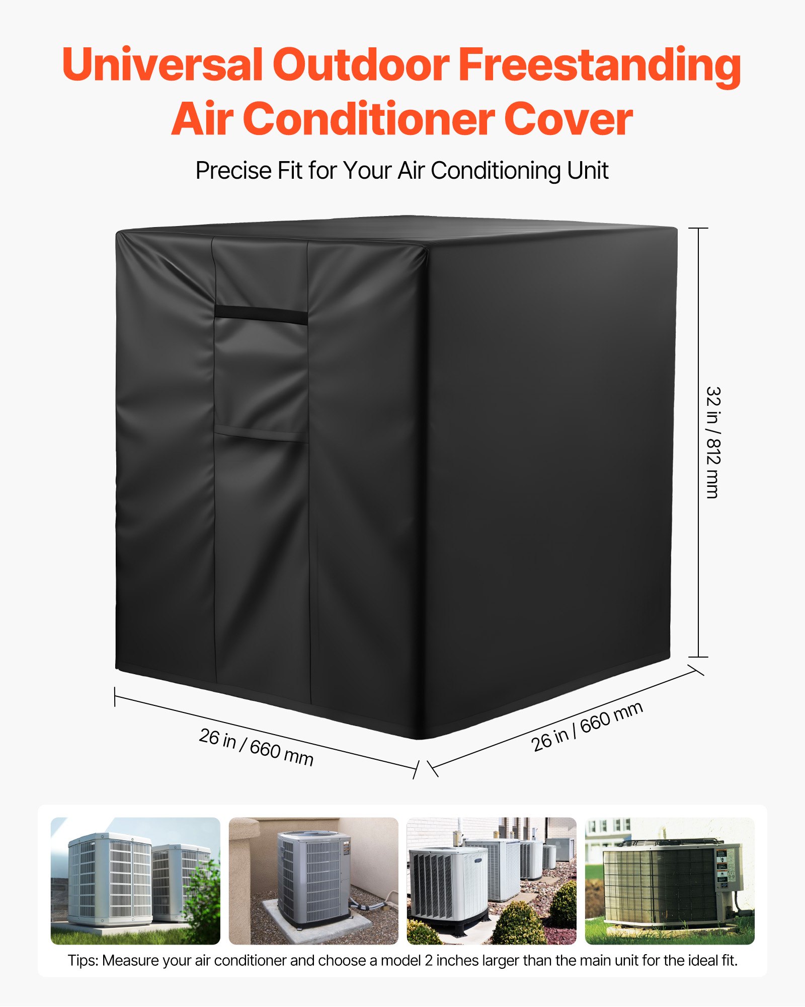 Air Conditioner Cover, 660 X X 812 Mm Ac For Conditioning Unit, Three-Layer — image 5