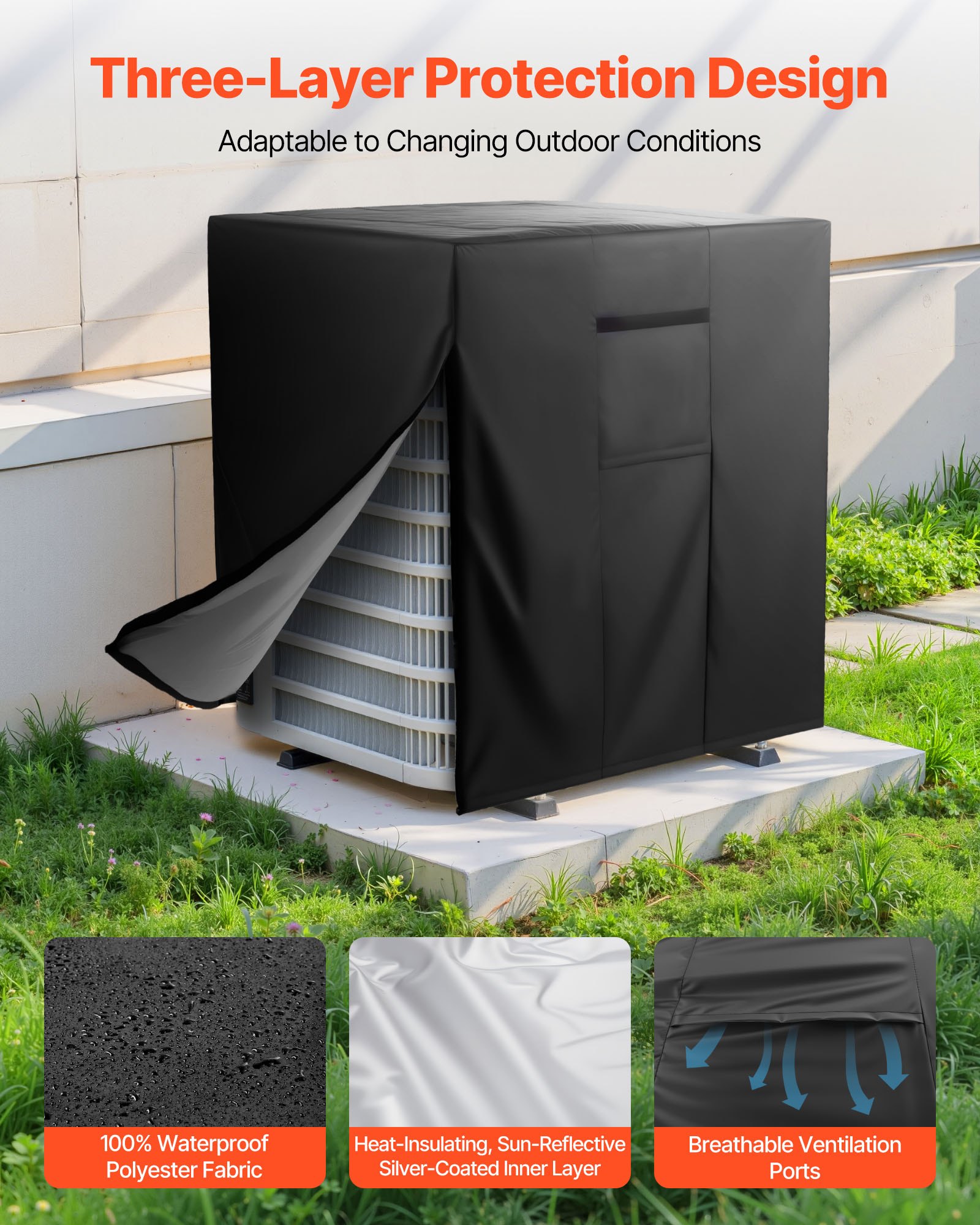 Air Conditioner Cover, 660 X X 812 Mm Ac For Conditioning Unit, Three-Layer — image 3