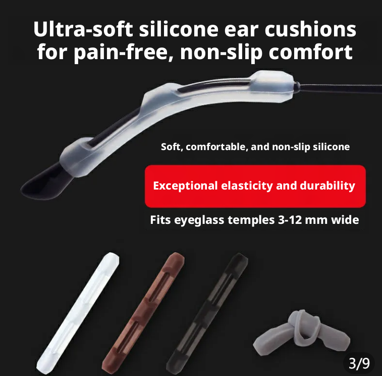 Anti-slip sleeve for glasses leg-white-1 piece