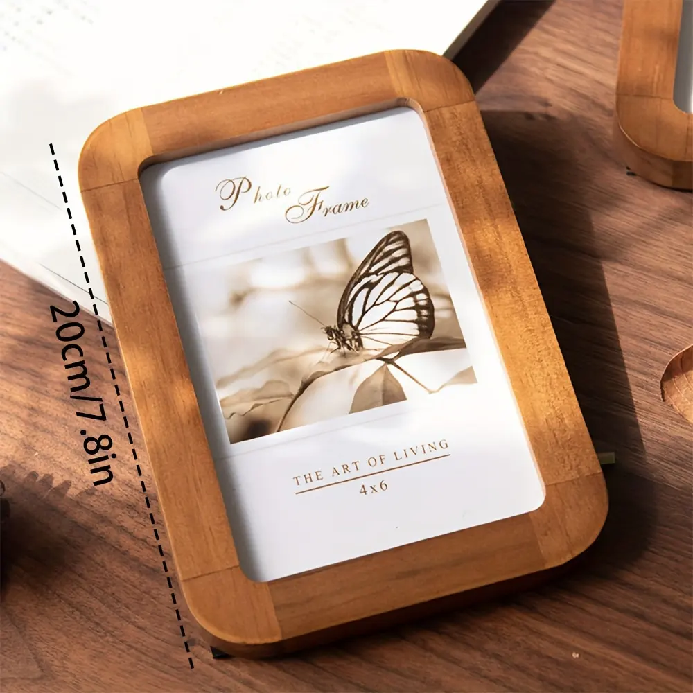 Retro solid wood photo frame-7 inch- -boxed