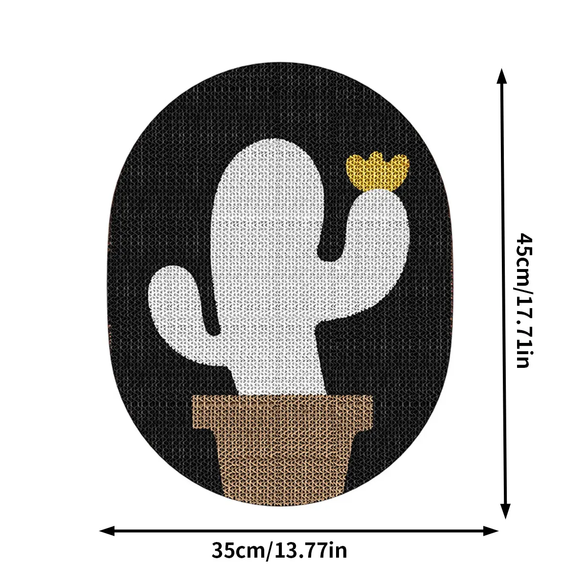 Wall cat scratch board-white cactus