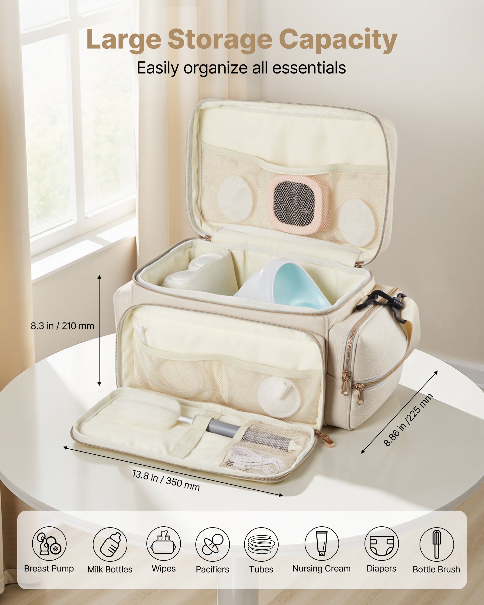 Breast Pump Bag, Feeding With Waterproof Mat, Fits For S1/S2, Pumping — image 2