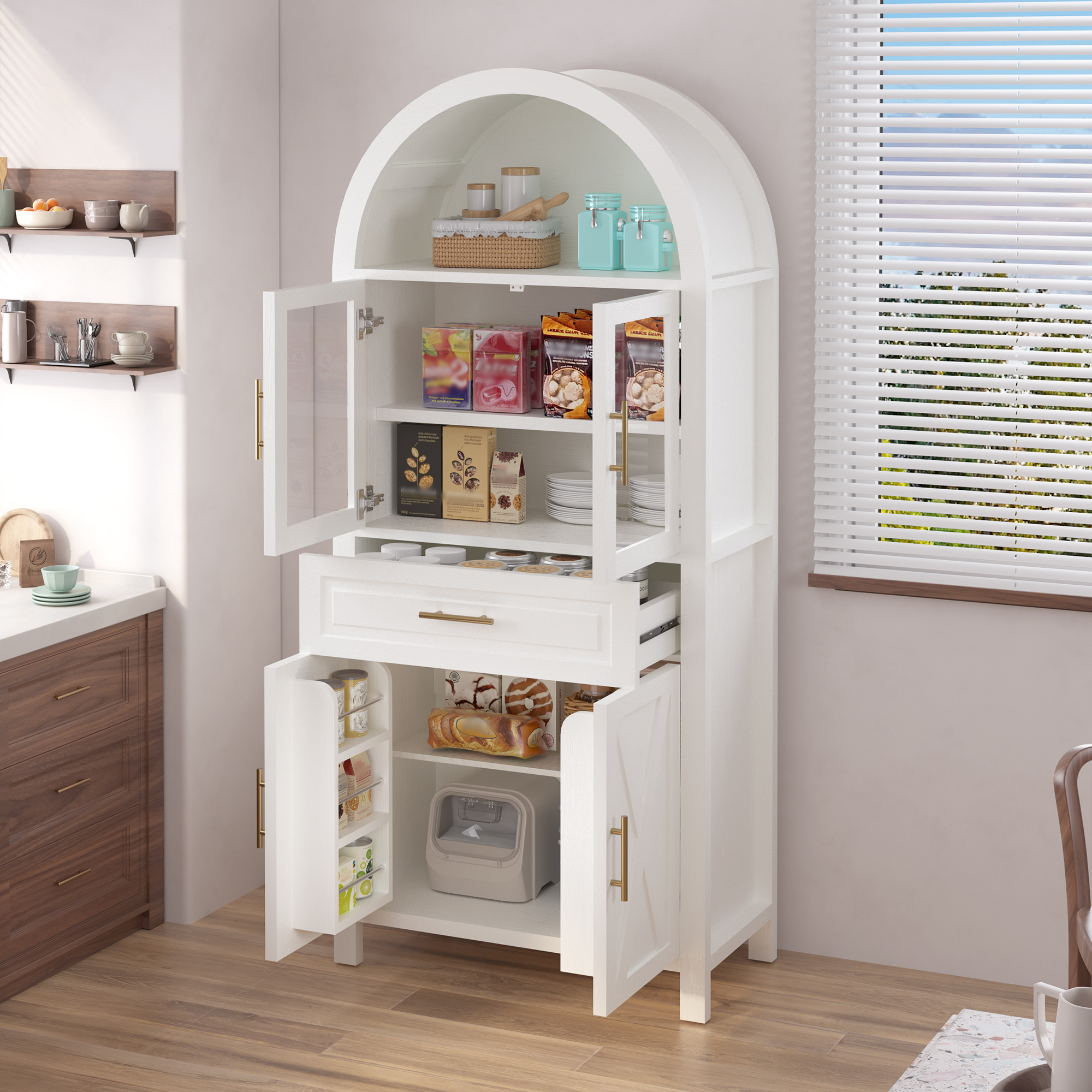 Tall Arched Pantry Cabinet, picture 4 of 4