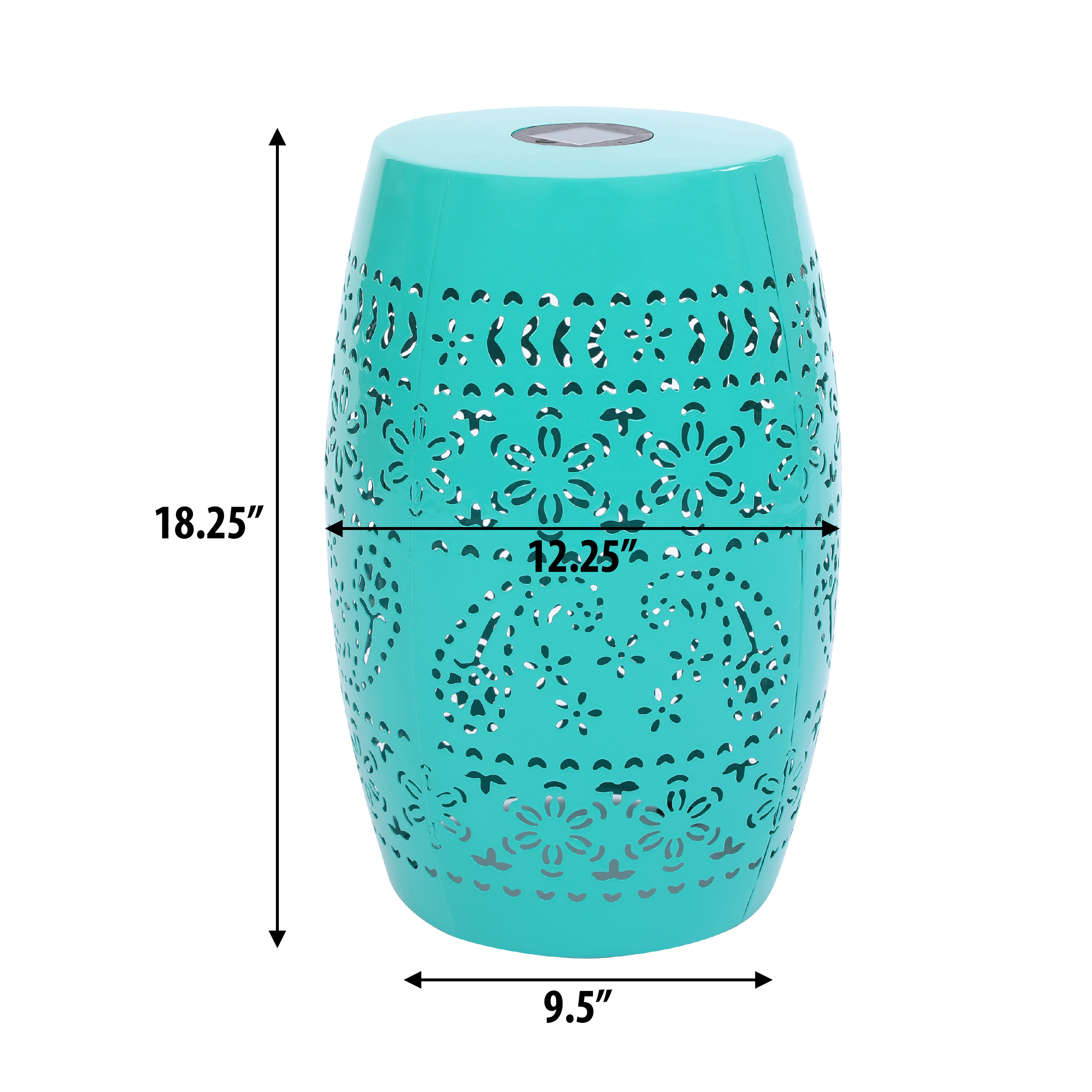 SOLAR SIDE TABLE,TEAL COLOREQfx_voghion.com