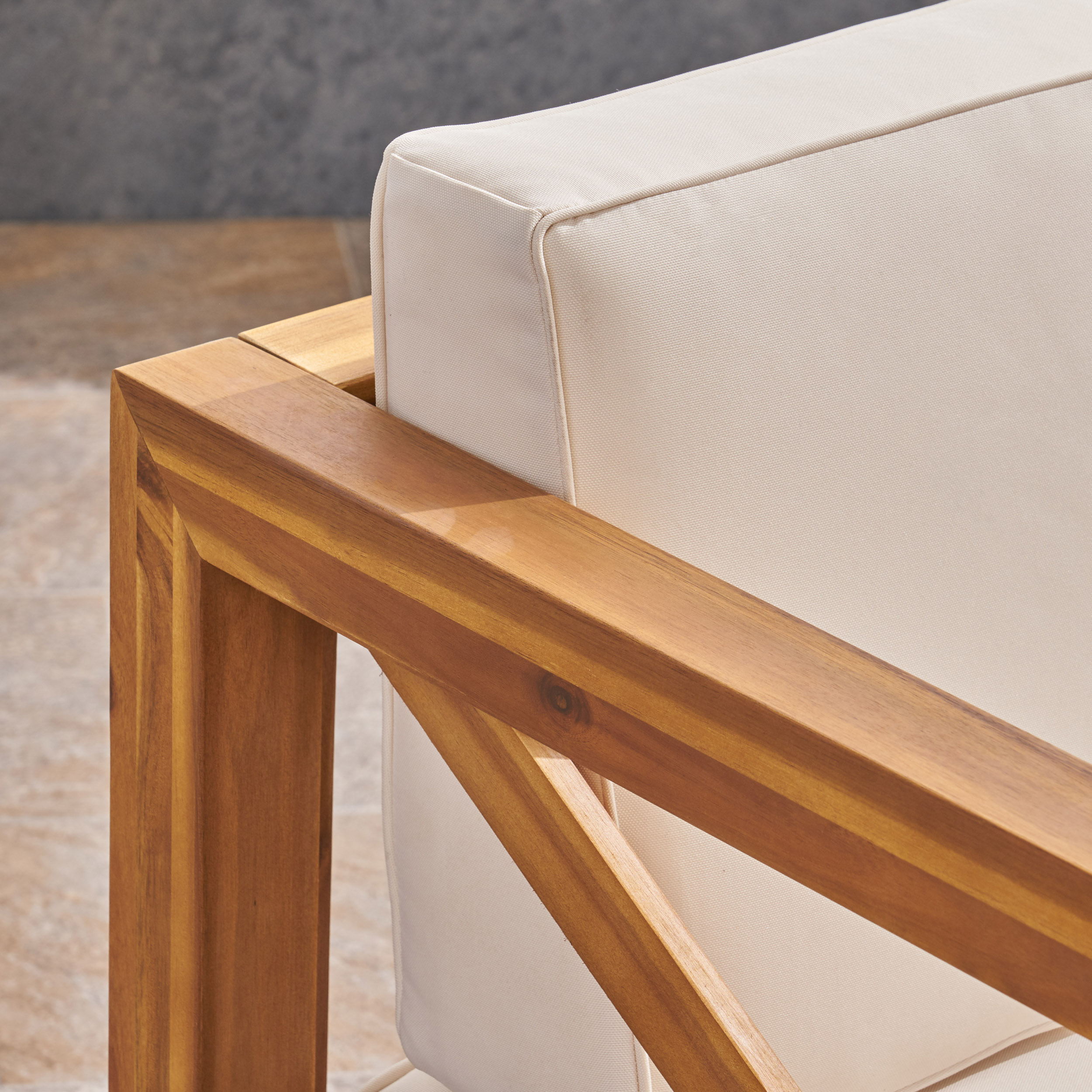 Acacia Wood Club Chair, picture 4 of 5