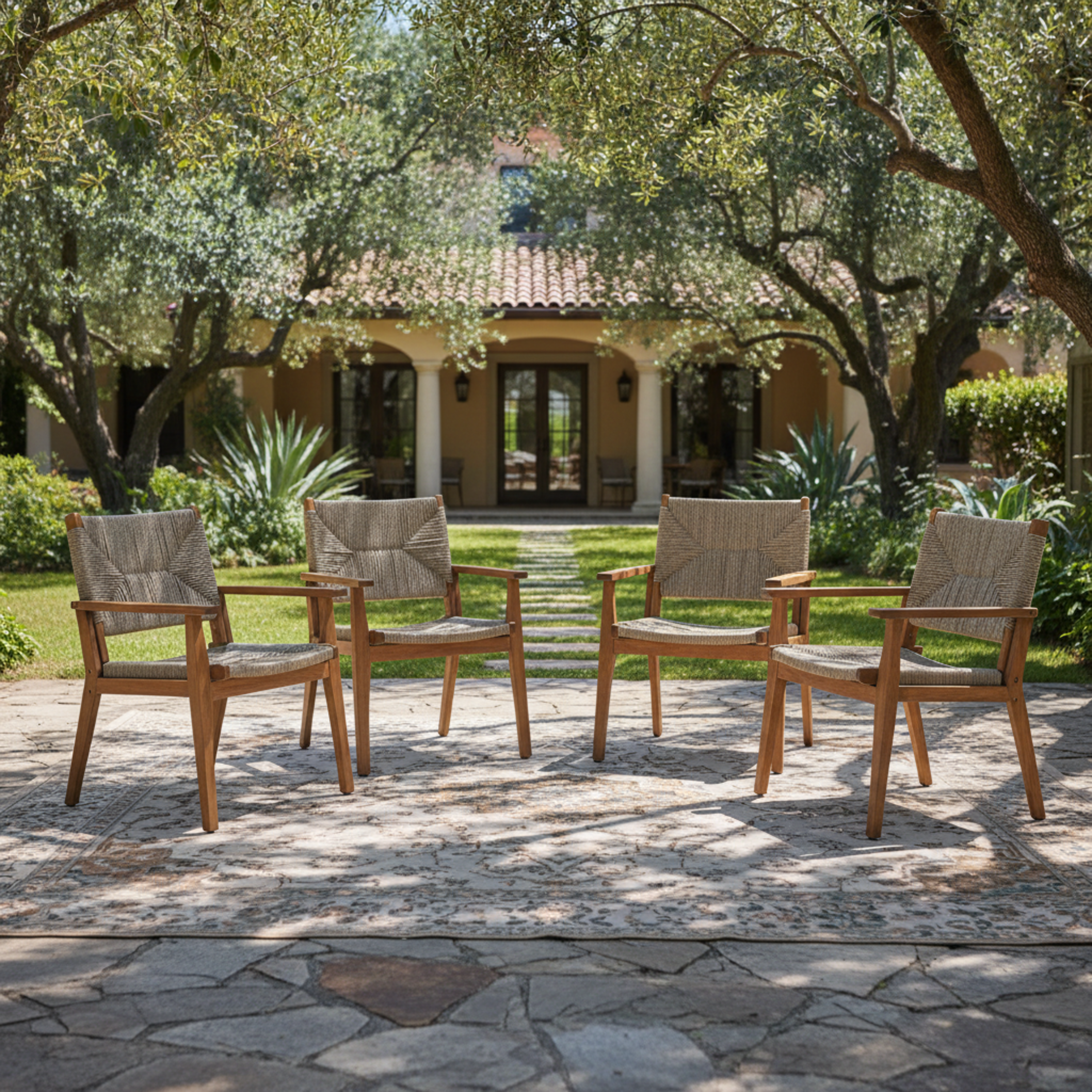 Acacia Wood Outdoor Dining Chair, picture 4 of 4