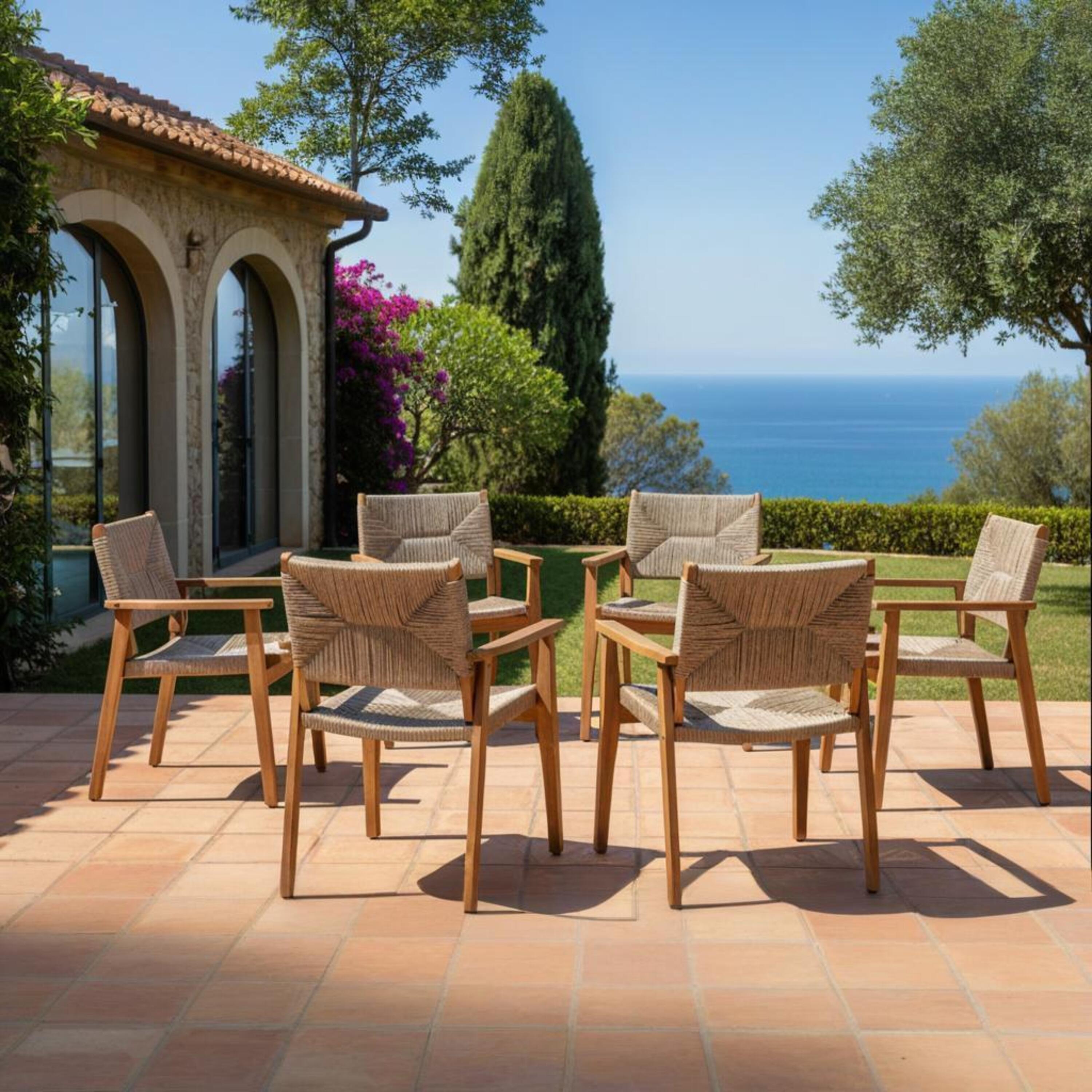Acacia Wood Outdoor Dining Chair, picture 2 of 4