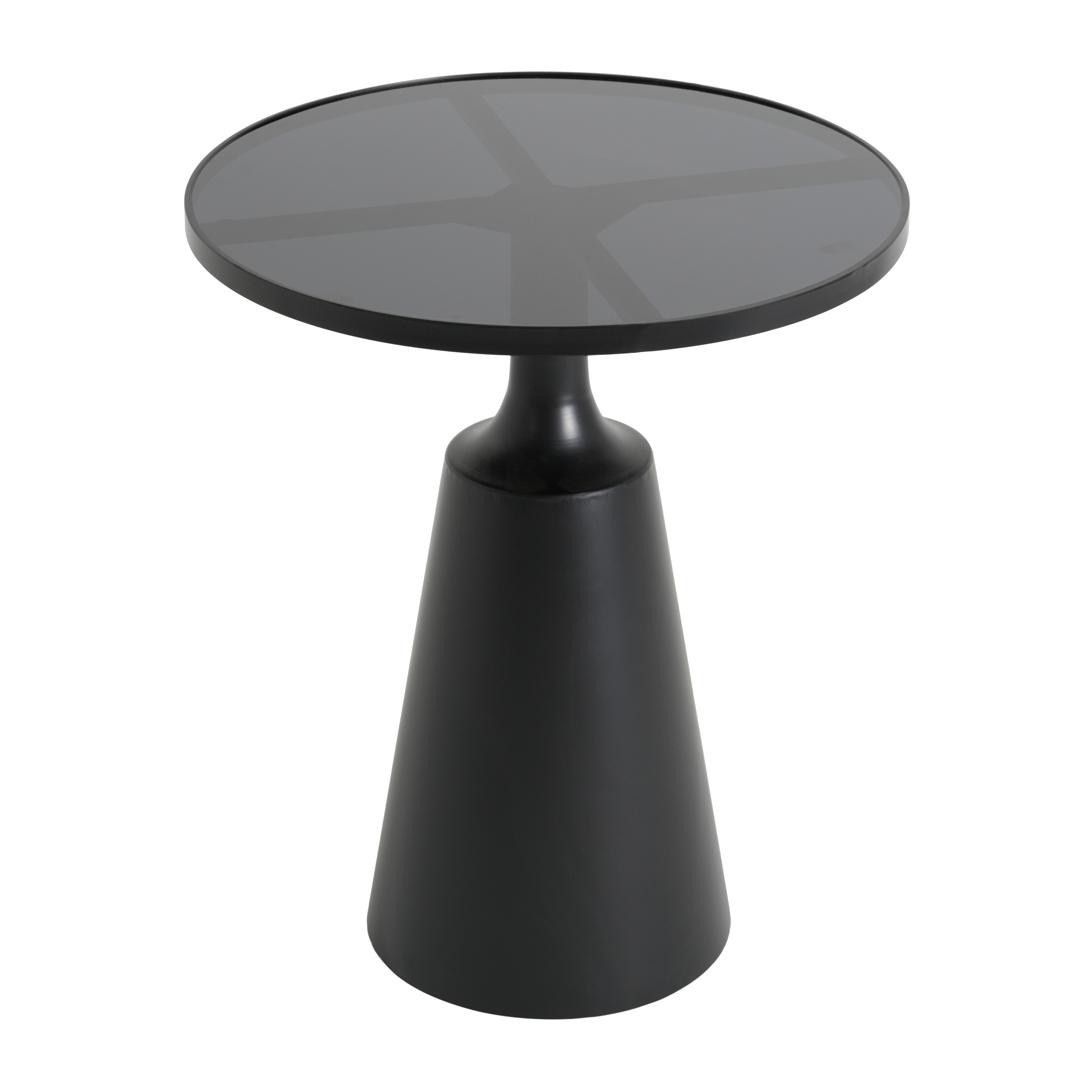 Iron Side Table with Glass Top