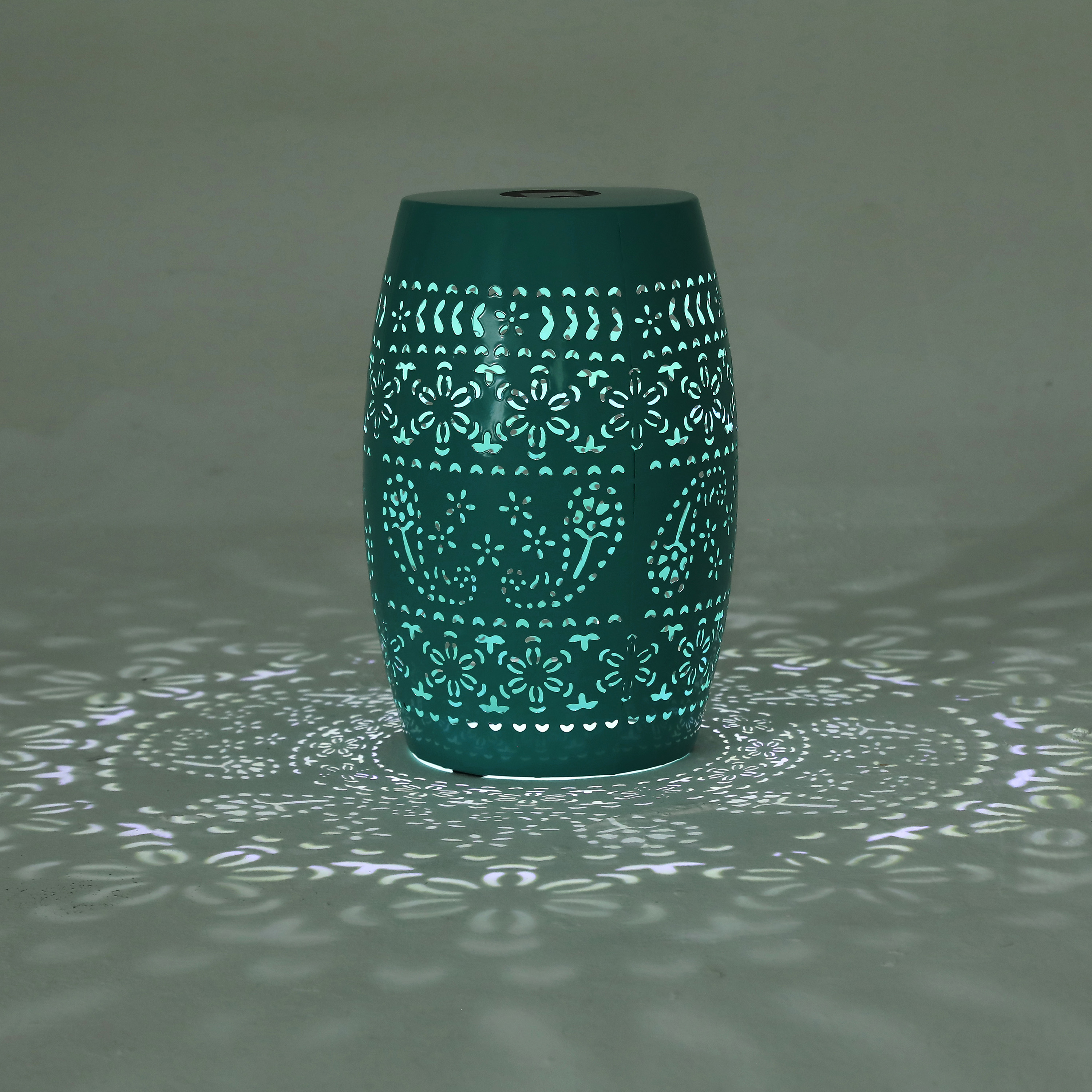 SOLAR SIDE TABLE,TEAL COLOREQfx_voghion.com