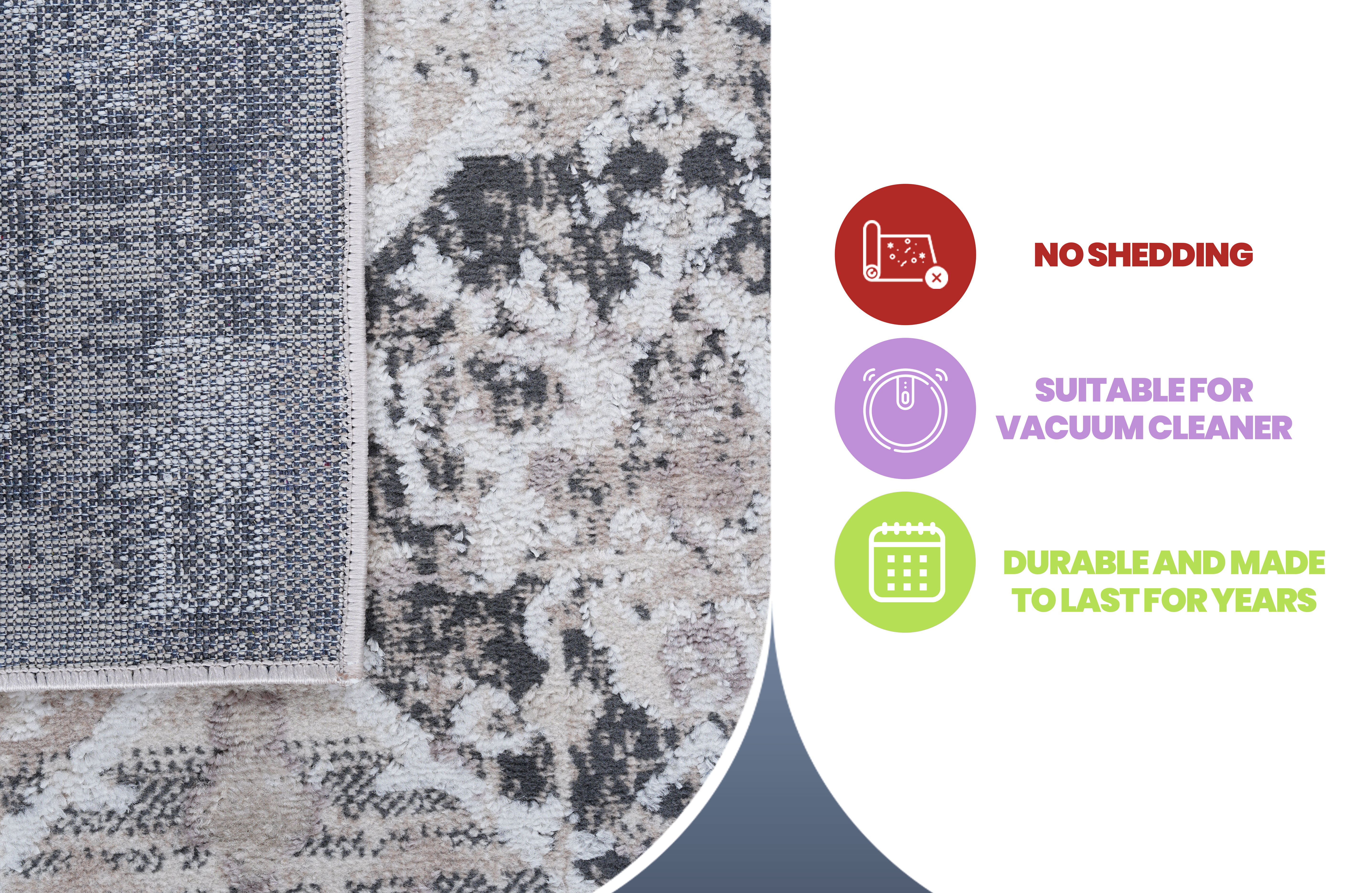 Traditional Cream And Anthracite Area Rug For Living Room_voghion.com