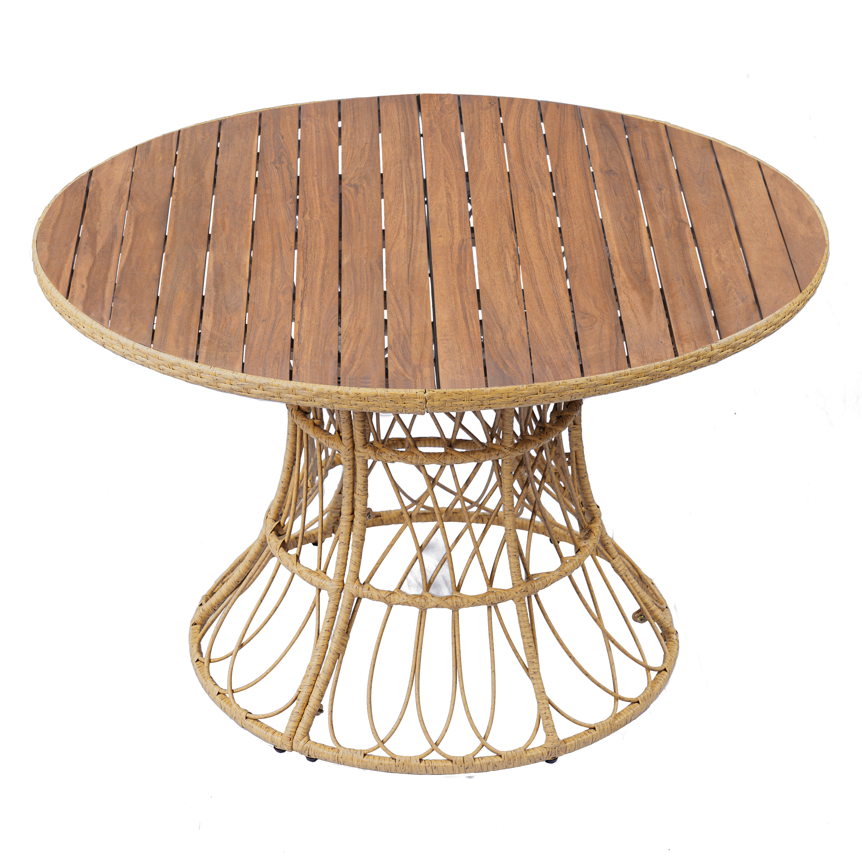 Round Acacia Outdoor Dining Table, picture 2 of 5