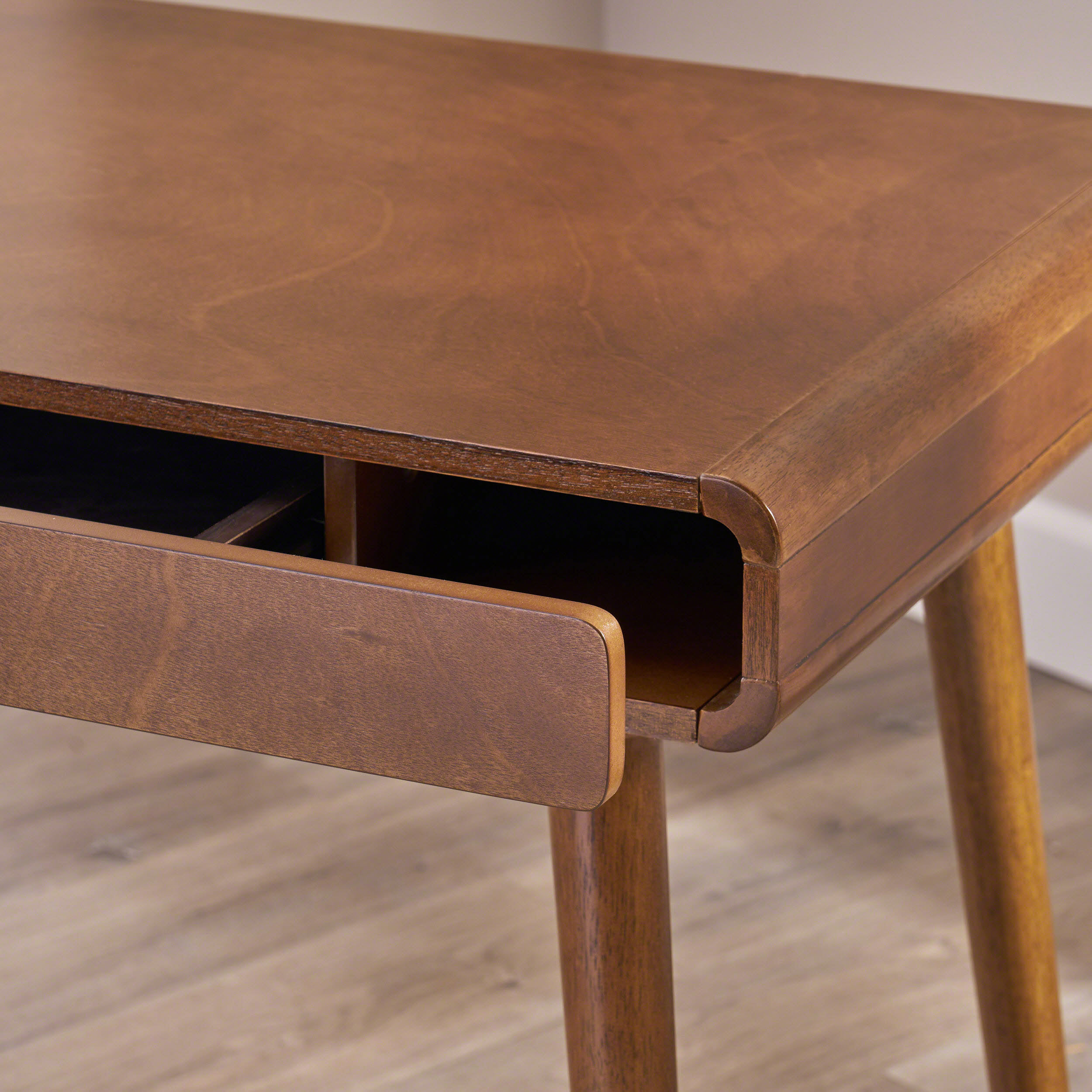 Writing Desk With Large Drawers,Computer Table For Home Office Workspace Or Entryway,Brown Color