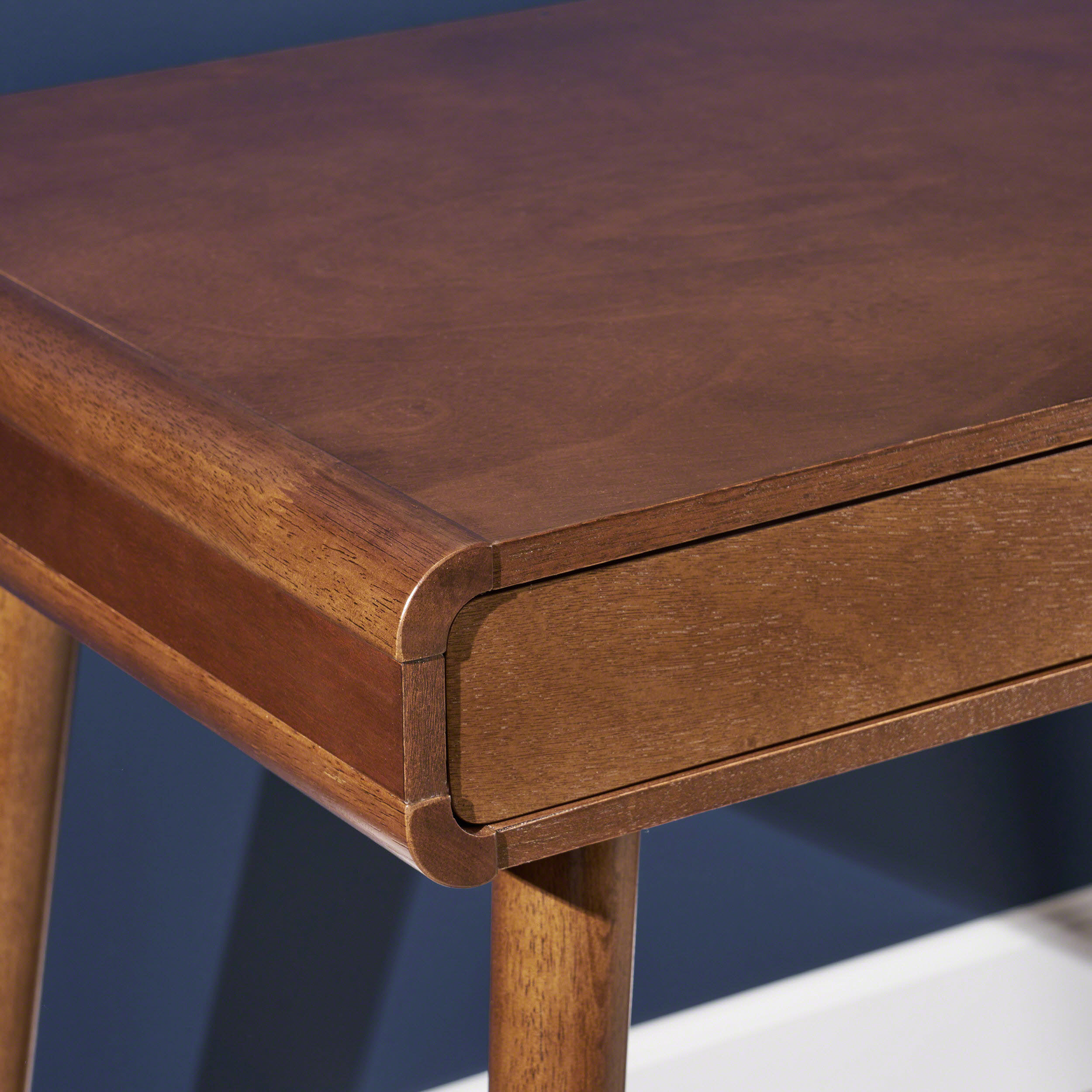 Writing Desk With Large Drawers,Computer Table For Home Office Workspace Or Entryway,Brown Color