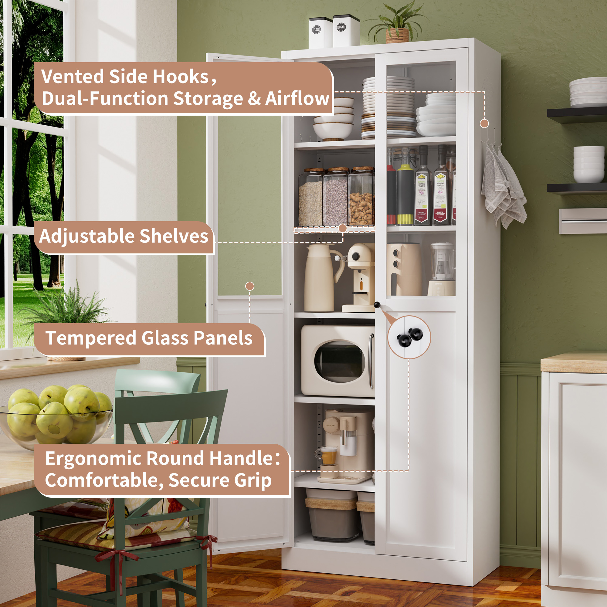 Metal Pantry Cabinet with Doors, picture 4 of 4