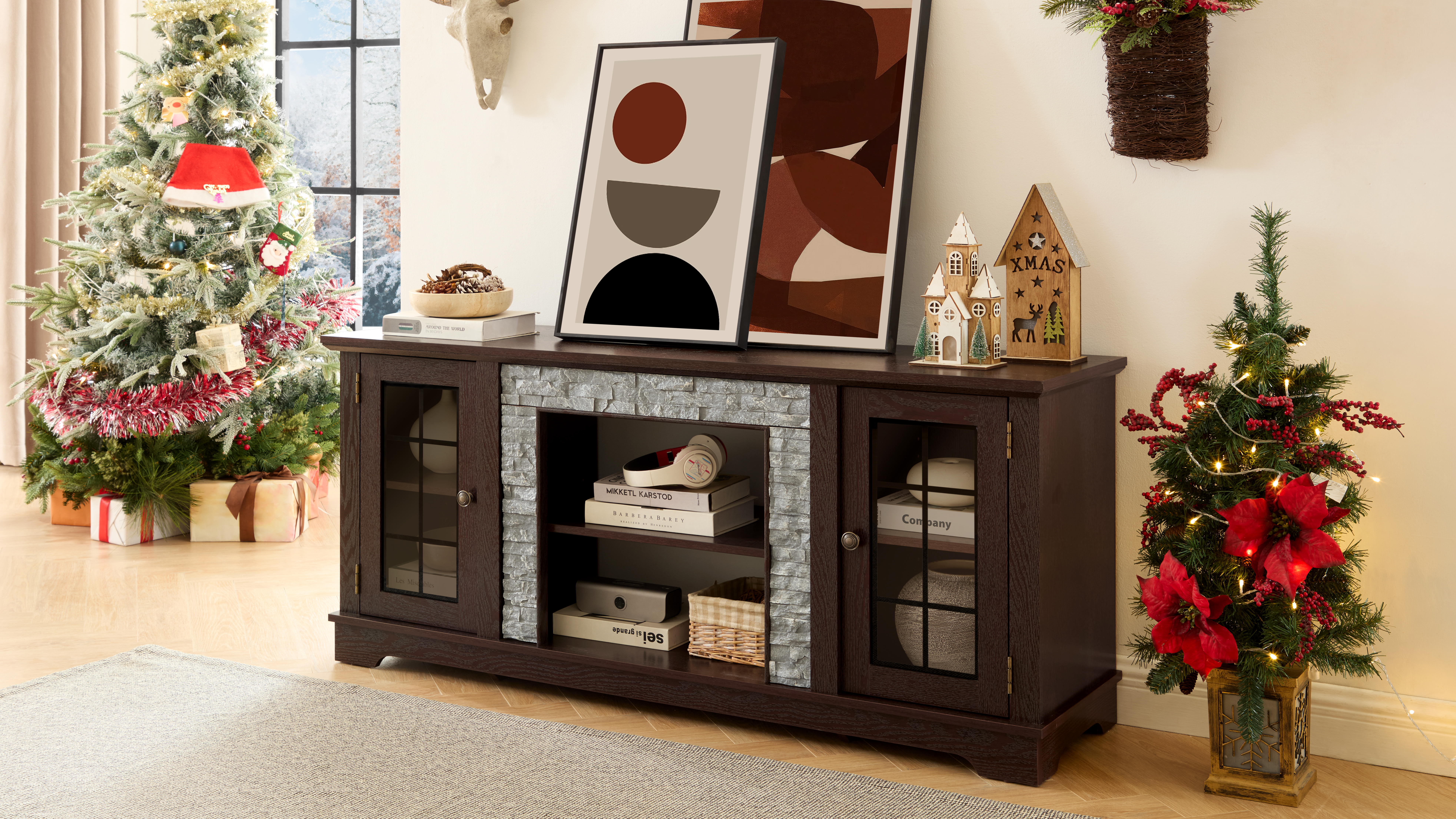 Faux Stone TV Stand, picture 3 of 5