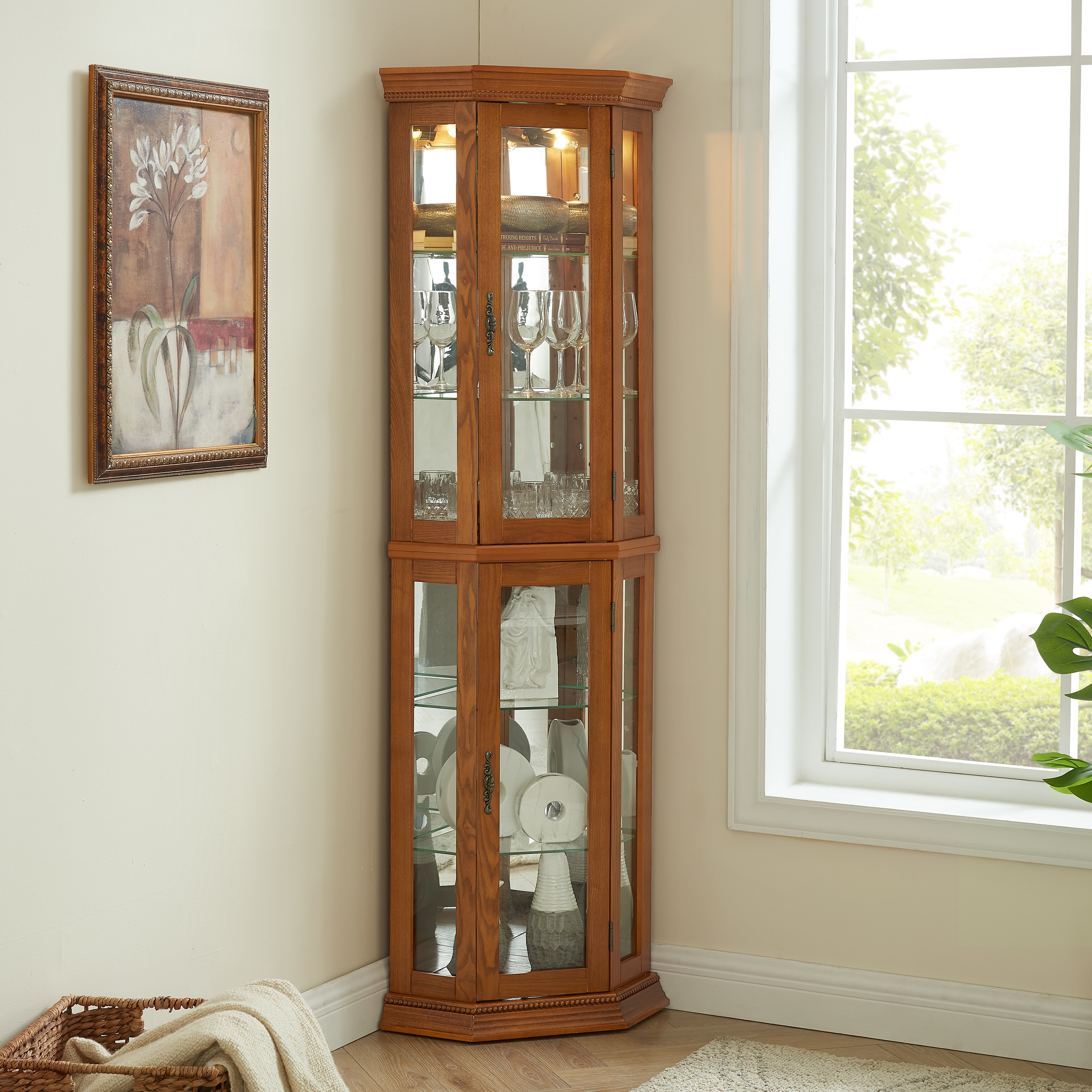 Corner Curio Cabinet, picture 2 of 4