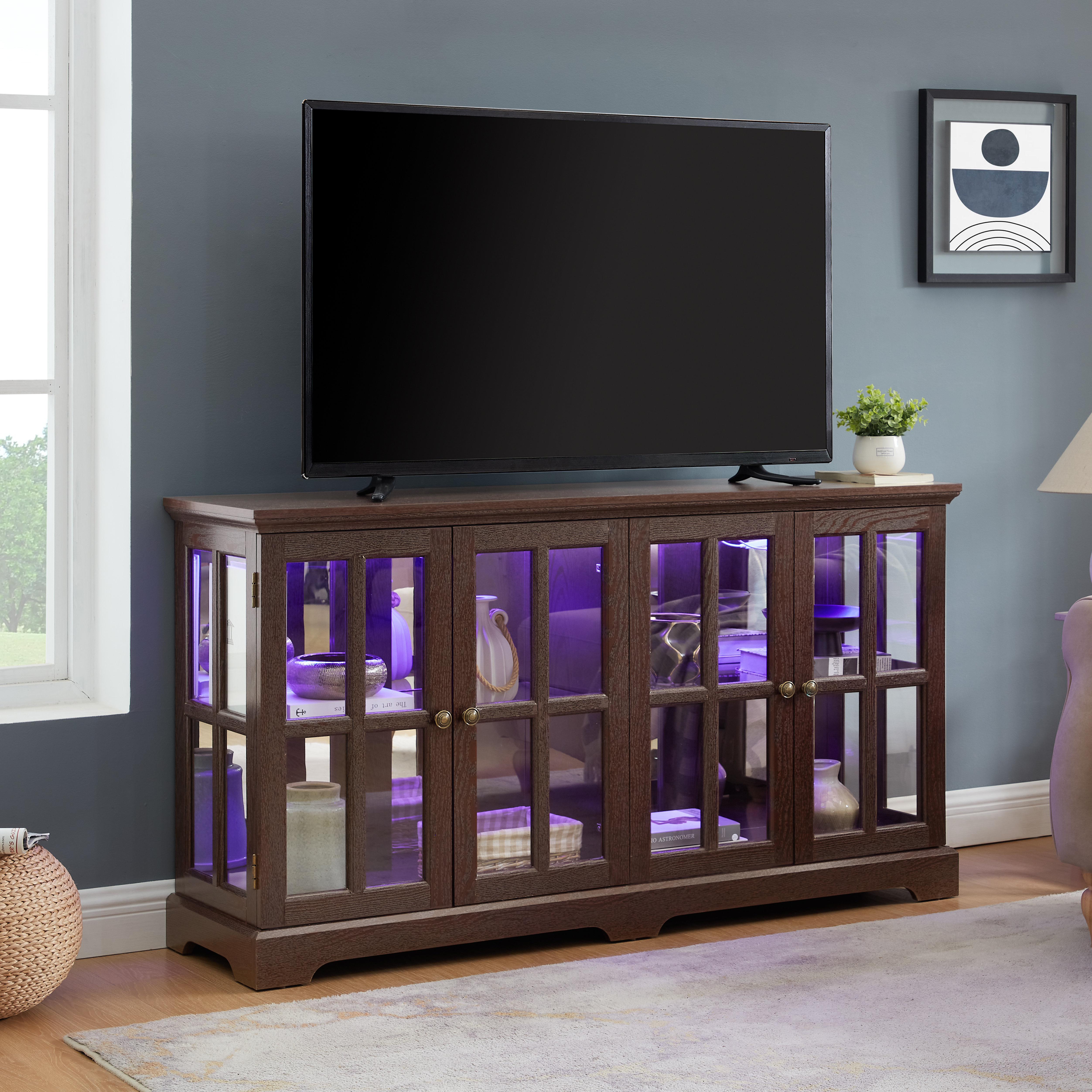 Glass Door Curio Cabinet