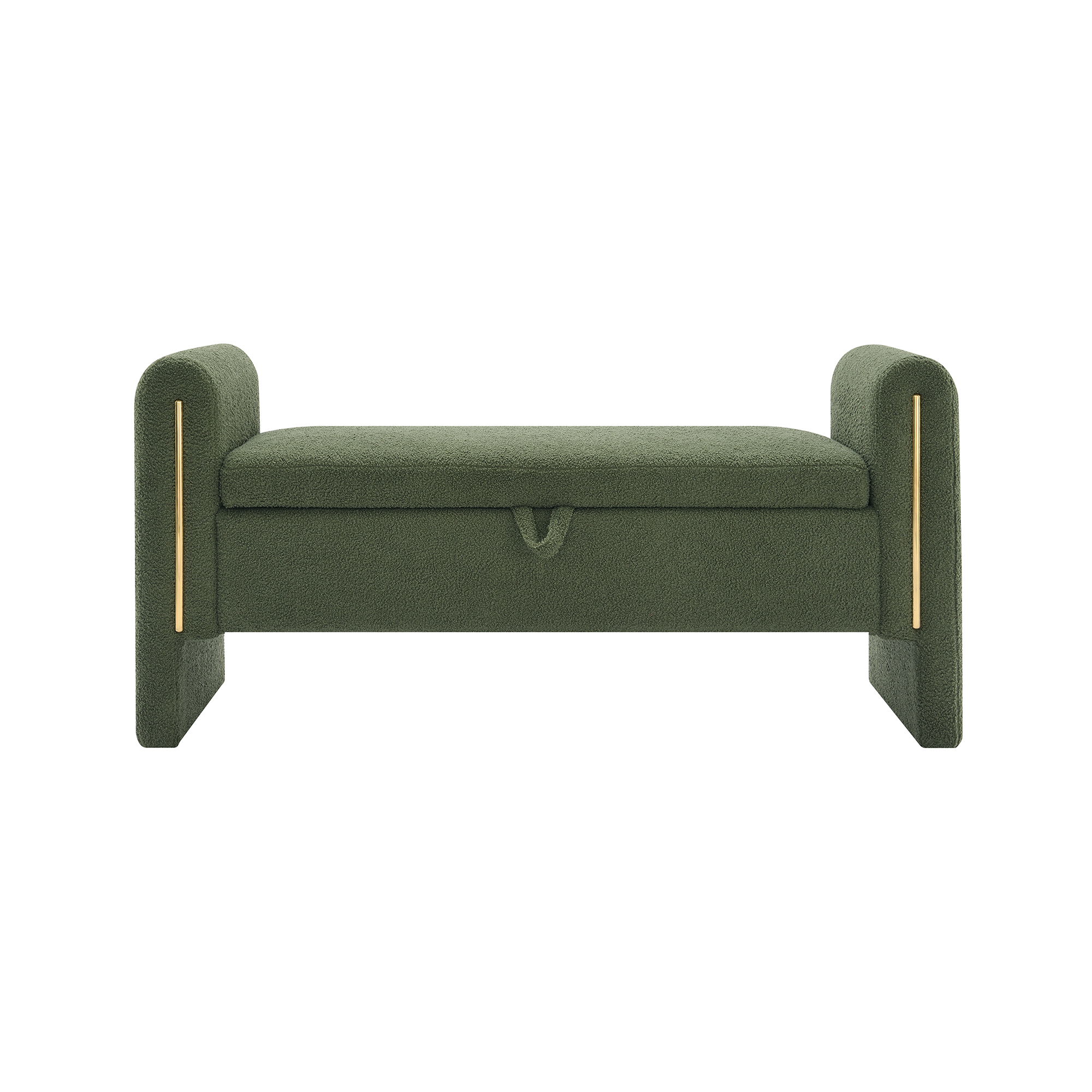 Upholstered Storage Bench with Arms, picture 2 of 5