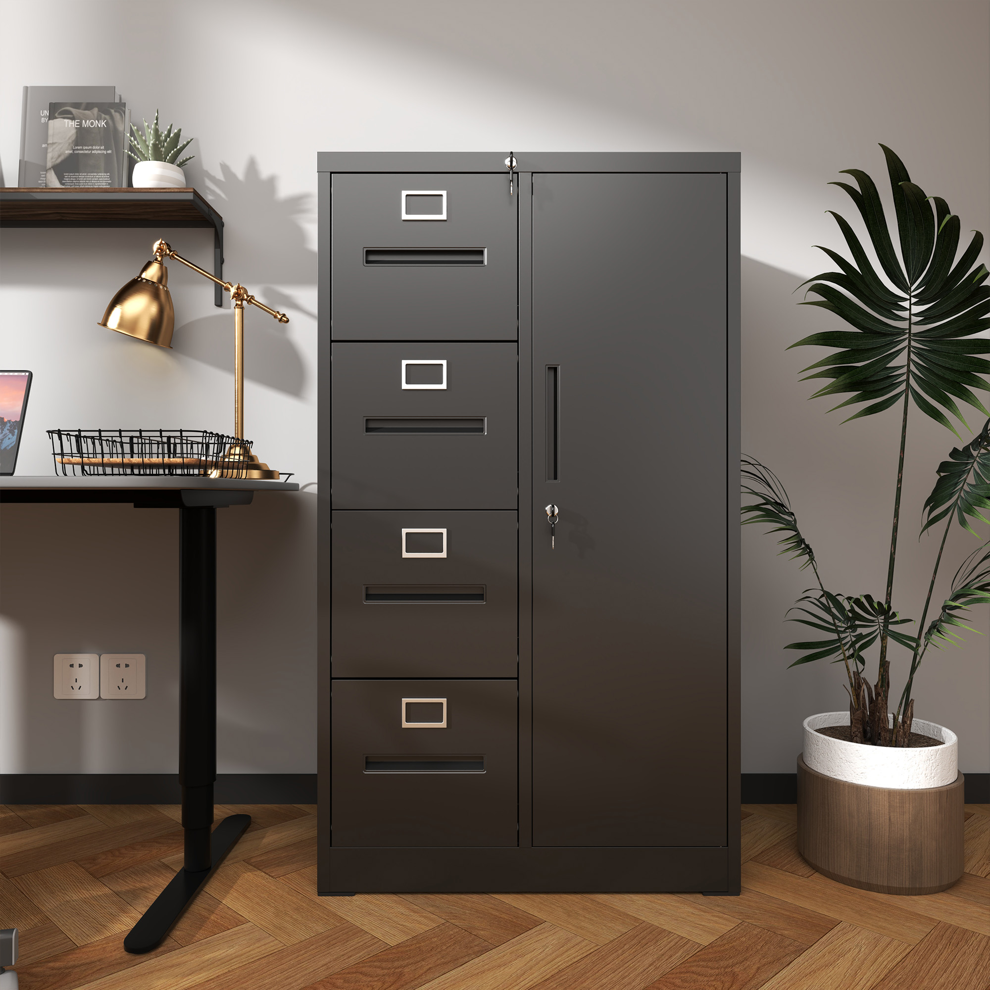 Steel Filing Cabinet with Lock, picture 3 of 5