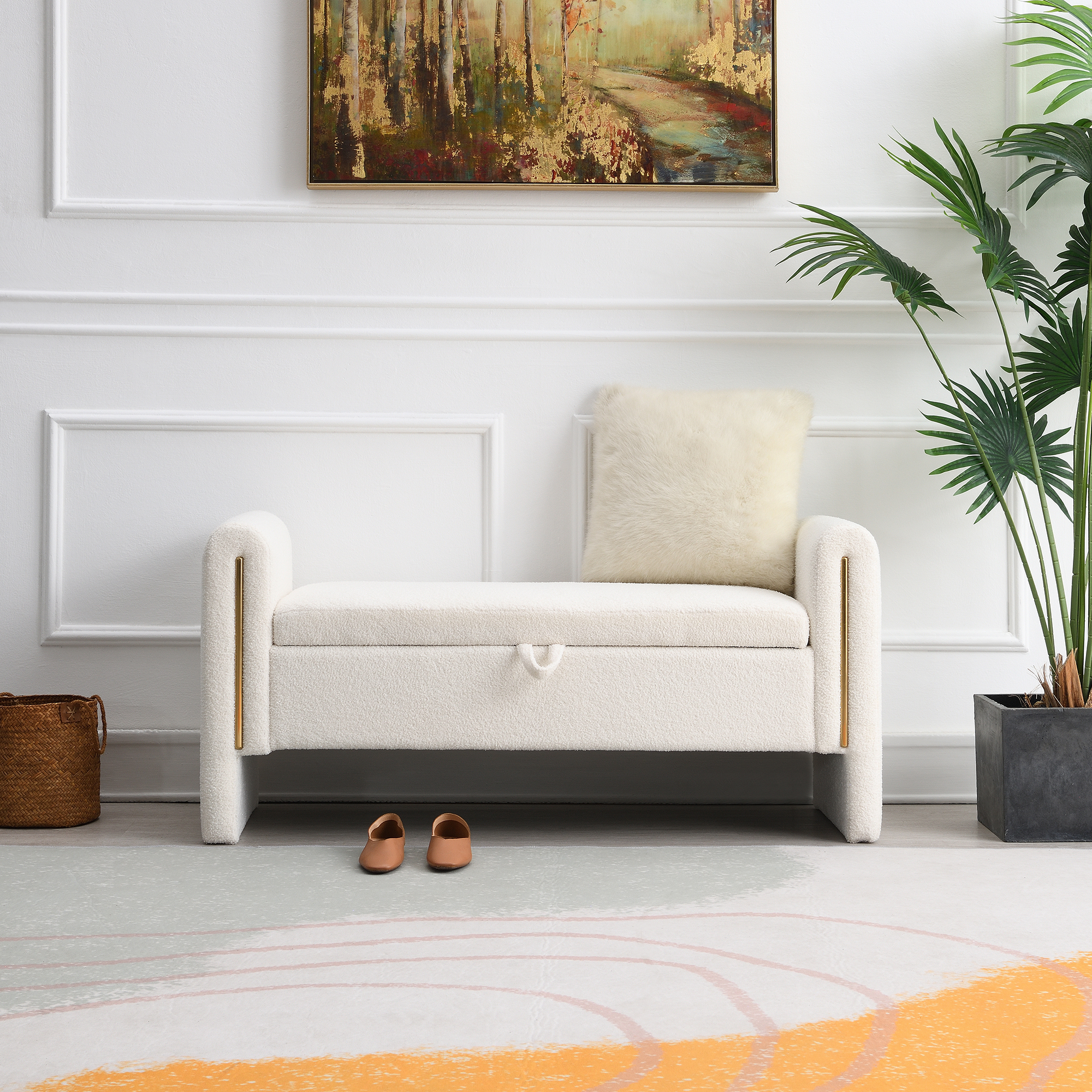 Teddy Upholstered Storage Bench, picture 2 of 4
