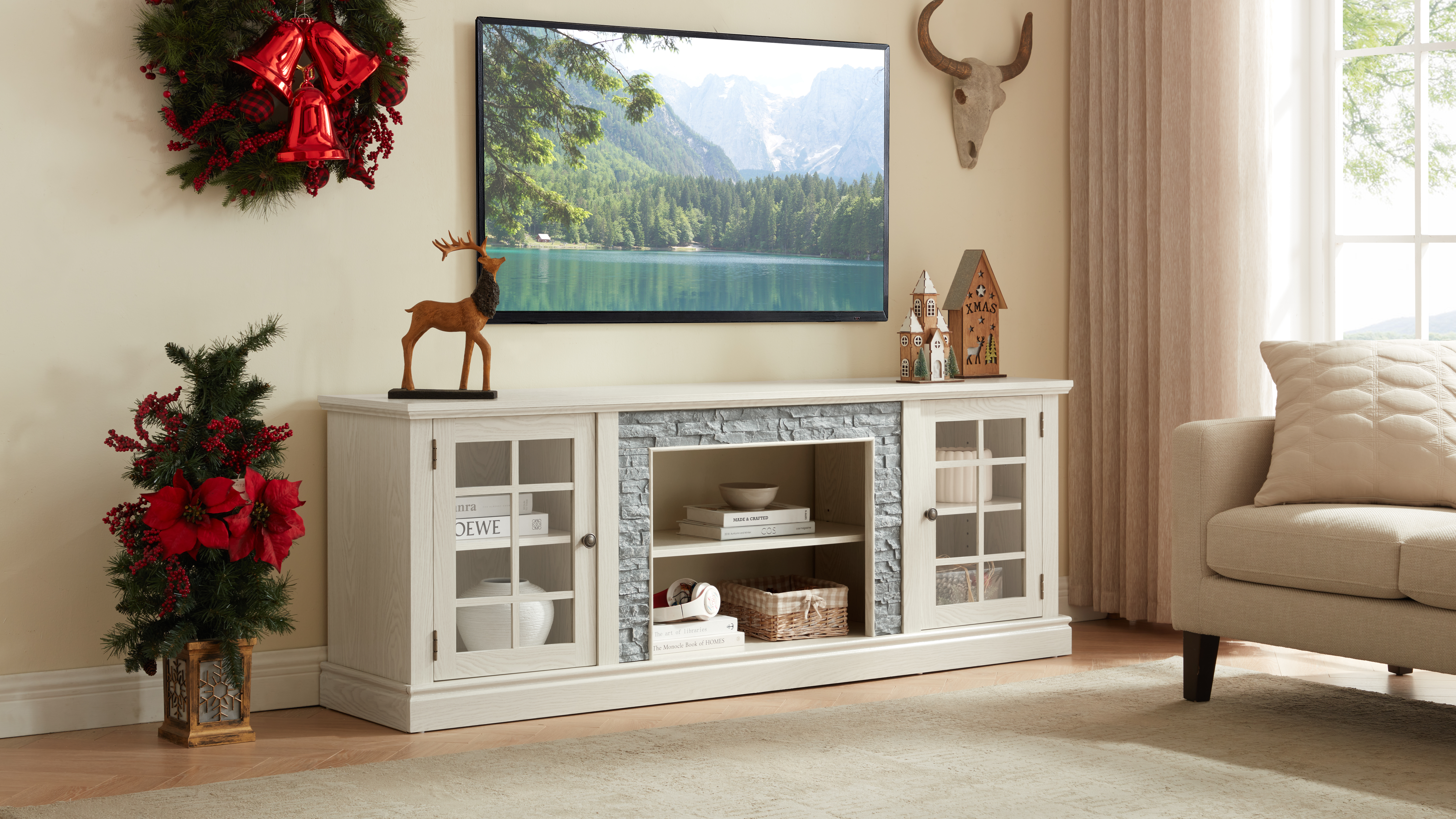 Faux Stone TV Stand, picture 4 of 4