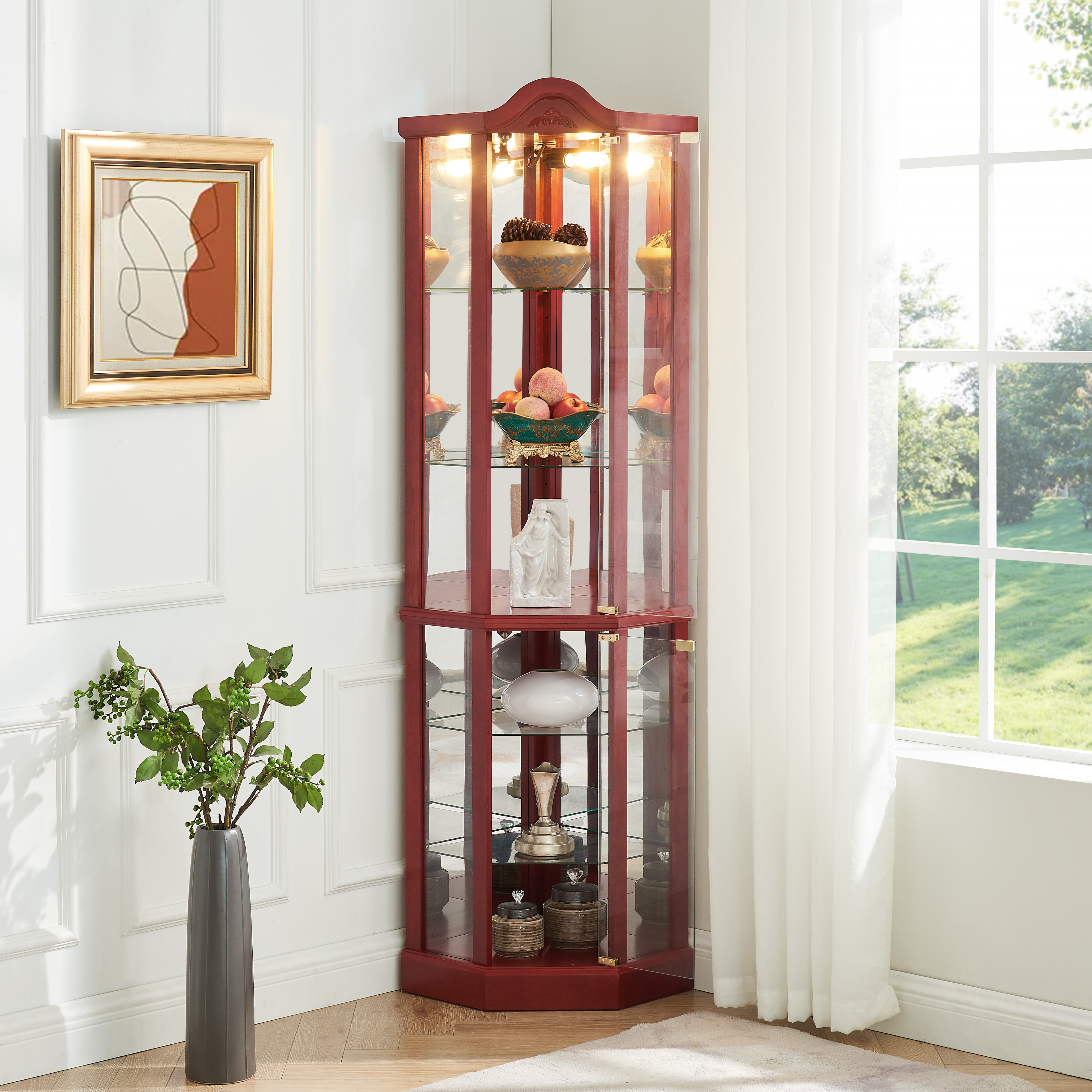 Lighted Corner Display Cabinet, picture 2 of 4