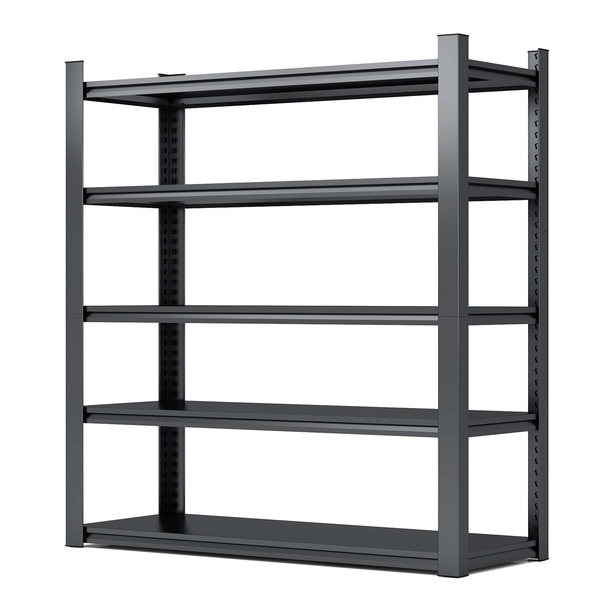 78 H 5 Tier Metal Shelves For Storage Garage Shelving 2000LBS Heavy Duty Storag