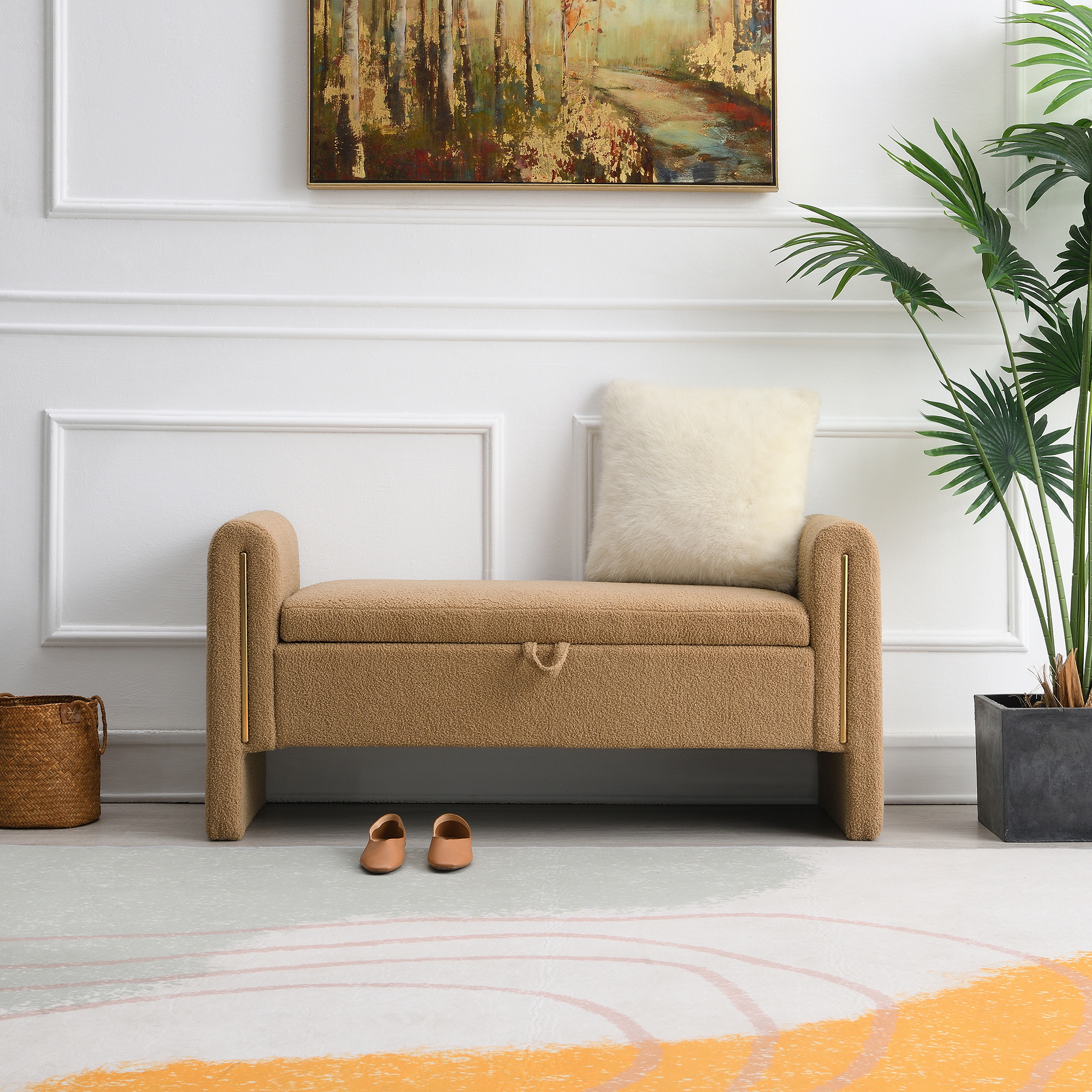 Teddy Upholstered Storage Bench, picture 3 of 4