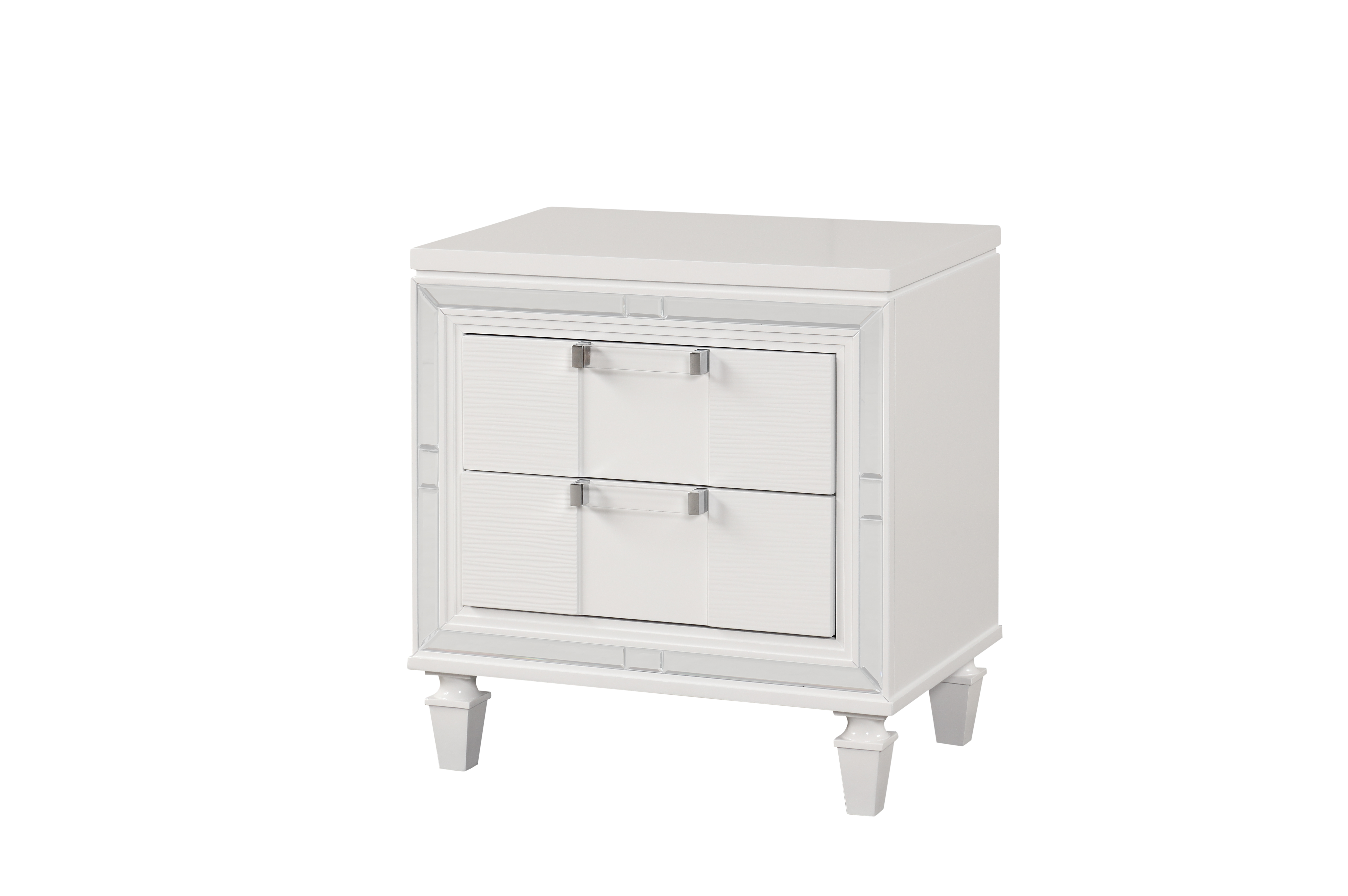 Genoa G05790-N Nightstand , Sparkling White