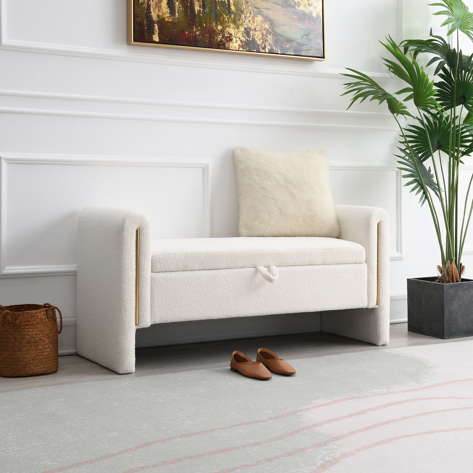 Teddy Upholstered Storage Bench, picture 3 of 4