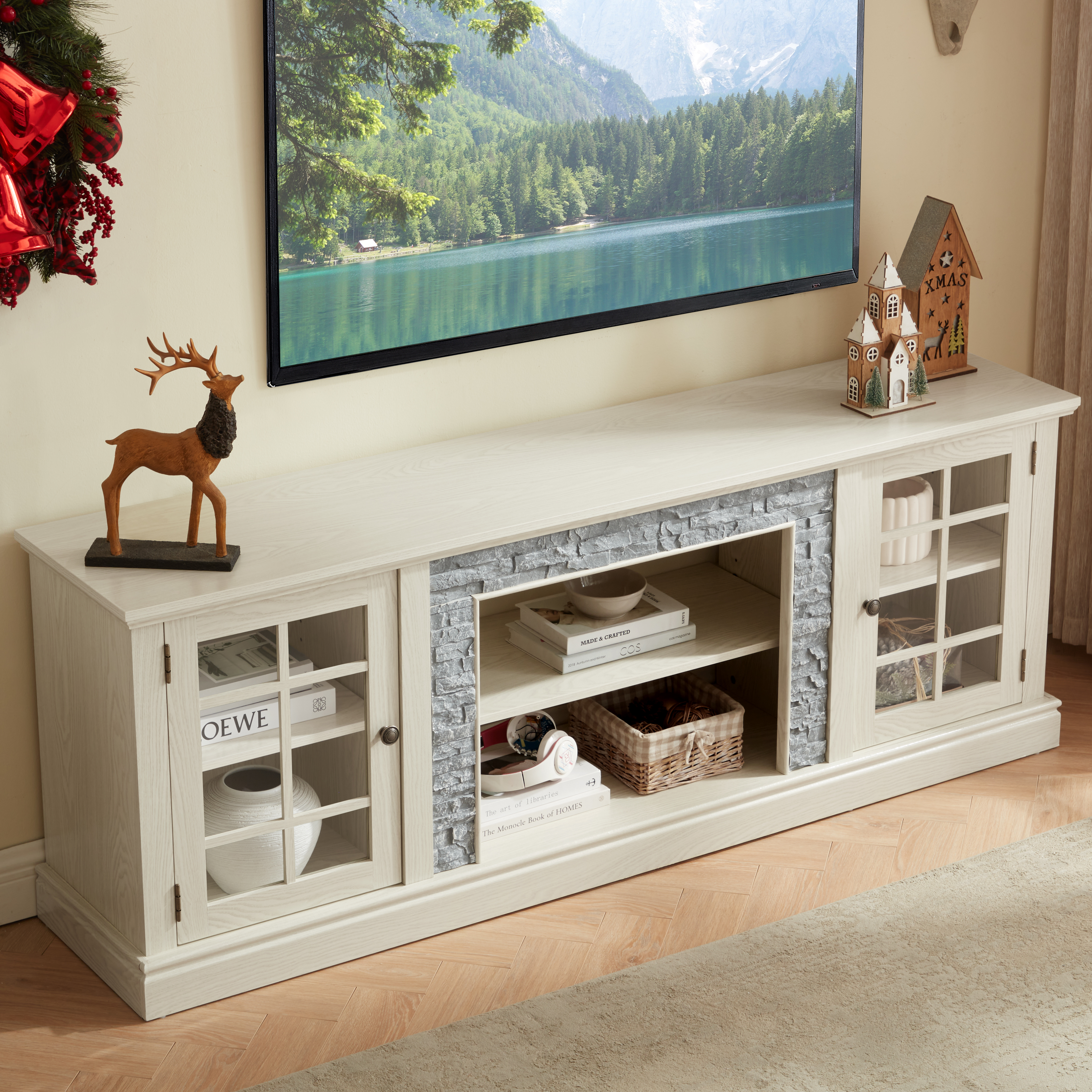 Faux Stone TV Stand