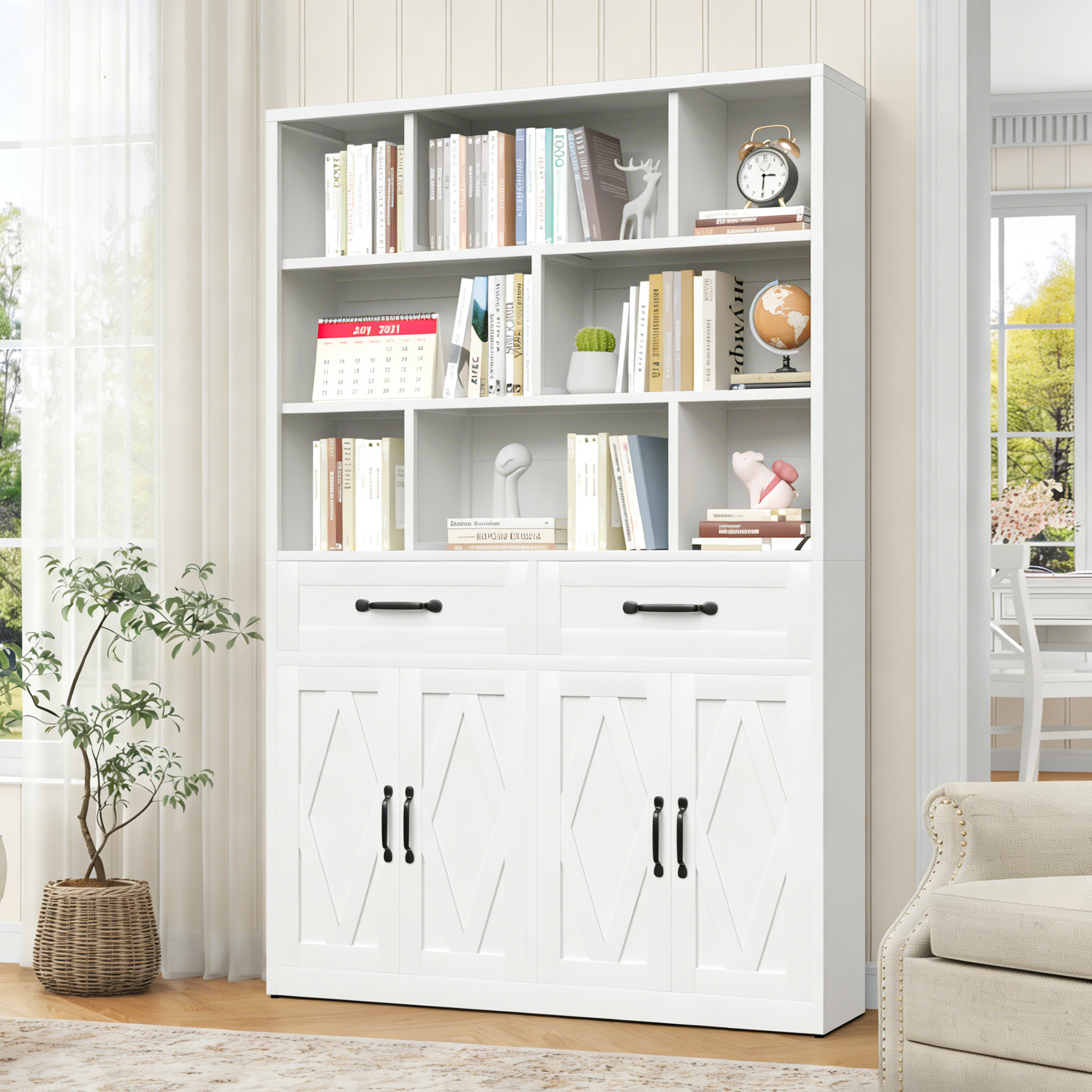 Metal Bookcase with Doors and Drawers, picture 2 of 4