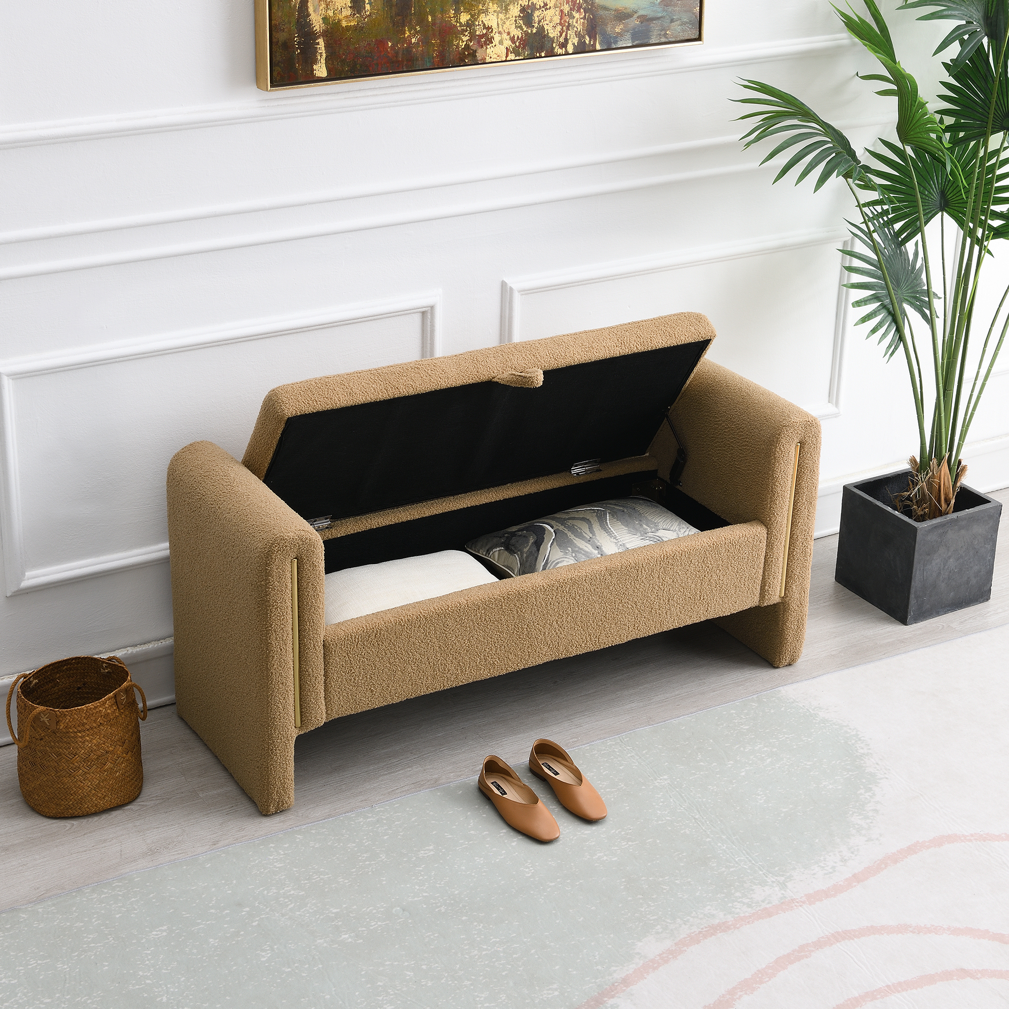 Teddy Upholstered Storage Bench, picture 4 of 4