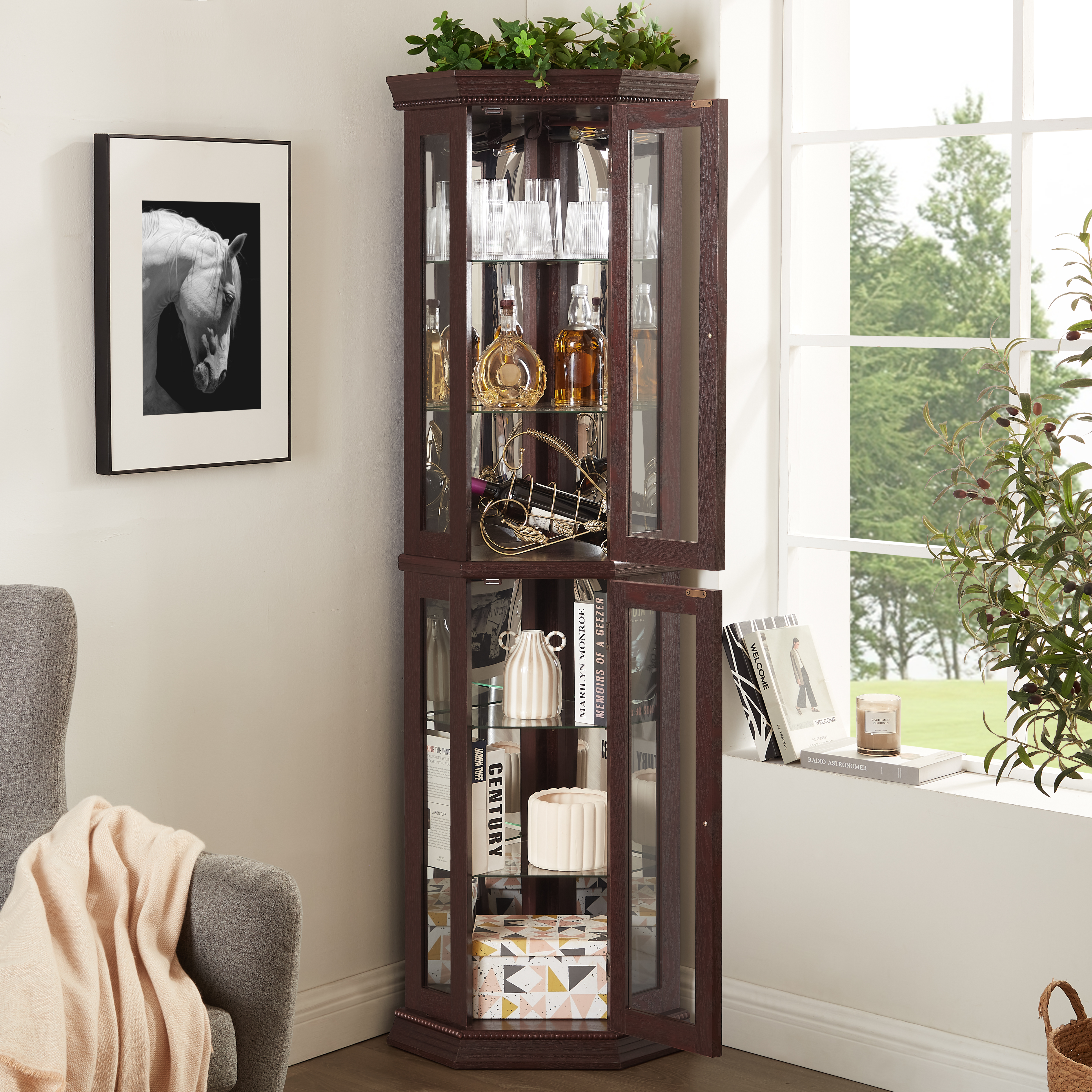 Lighted Corner Display Cabinet, picture 4 of 4