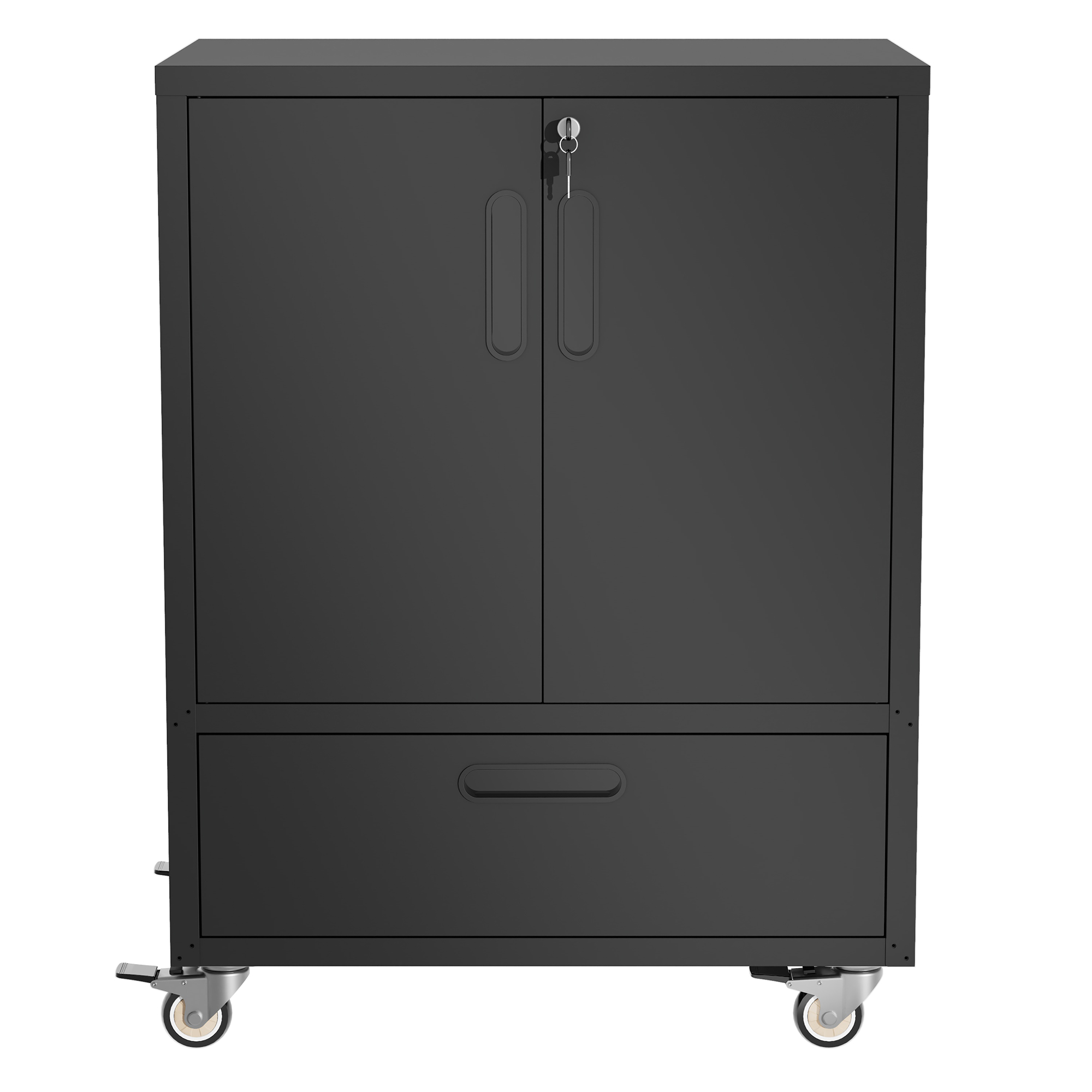 Tool Cart With Wheels, 40  H X 30  W X 20  D, Mobile Tool Cabinet With Lockable Casters & Drawer, Heavy-Duty Steel Storage Organizer For Garage, Workshop, Office - Easy 30-Min Assembly detail