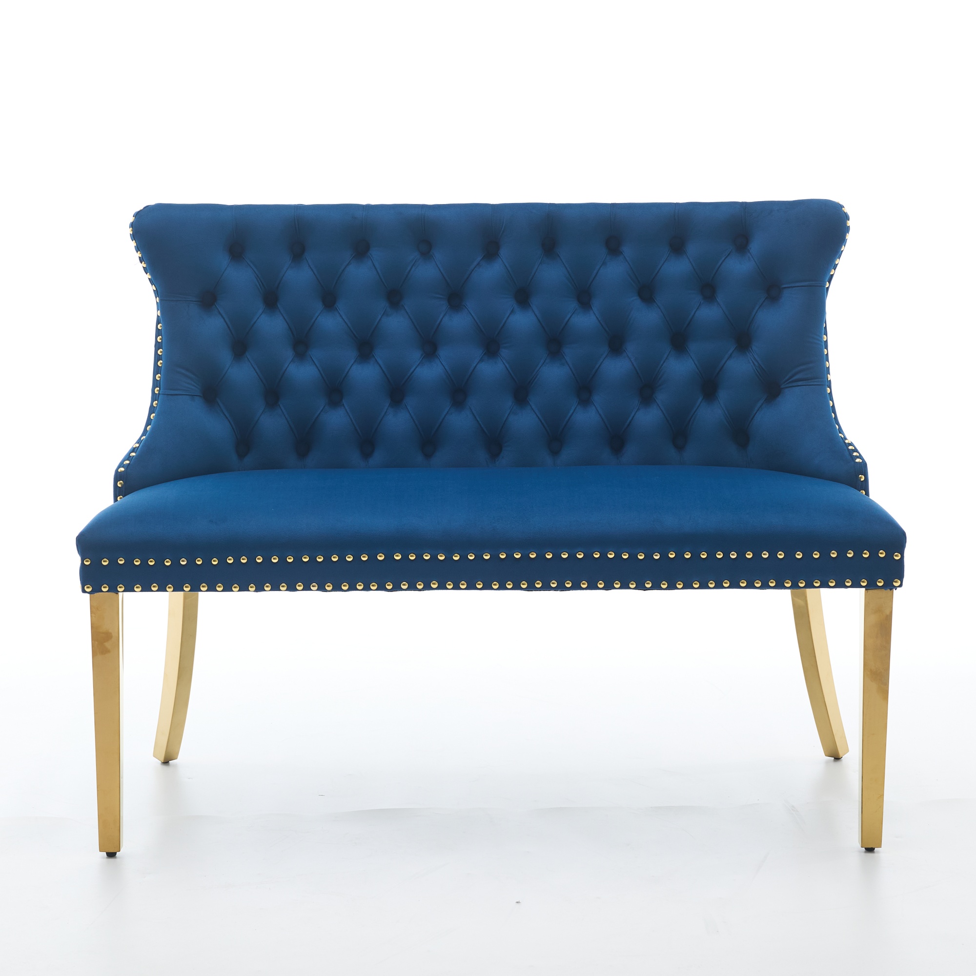 Velvet Tufted Dining Loveseat Bench, picture 3 of 4